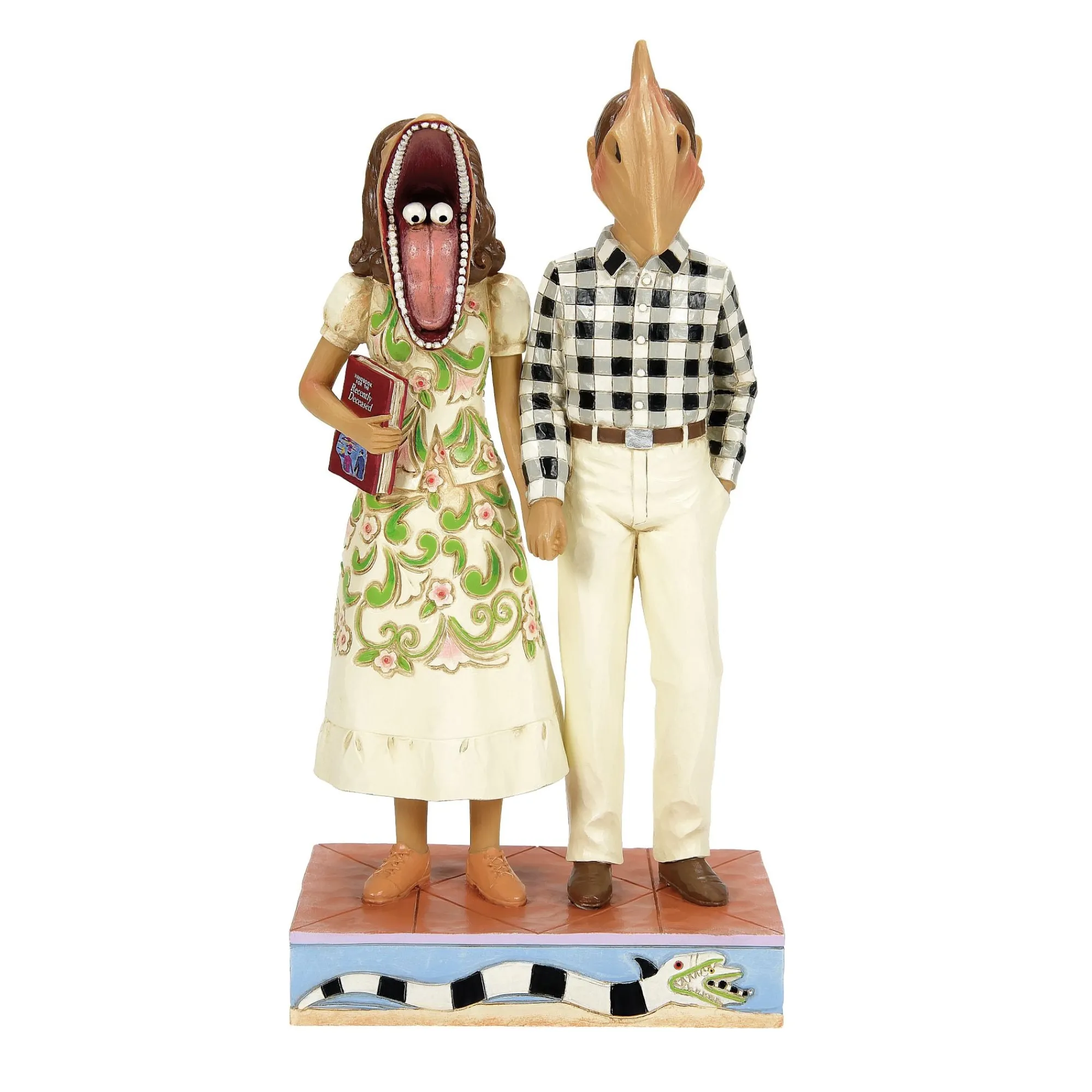 Enesco Gift Figurines | Adam & Barbara Scary Masks