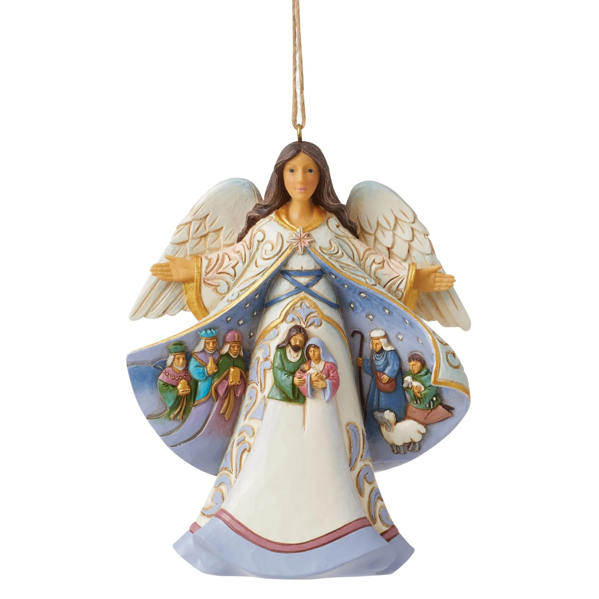 Enesco Gift Ornaments | Religious | Angel Nativity Scene Coat Orn