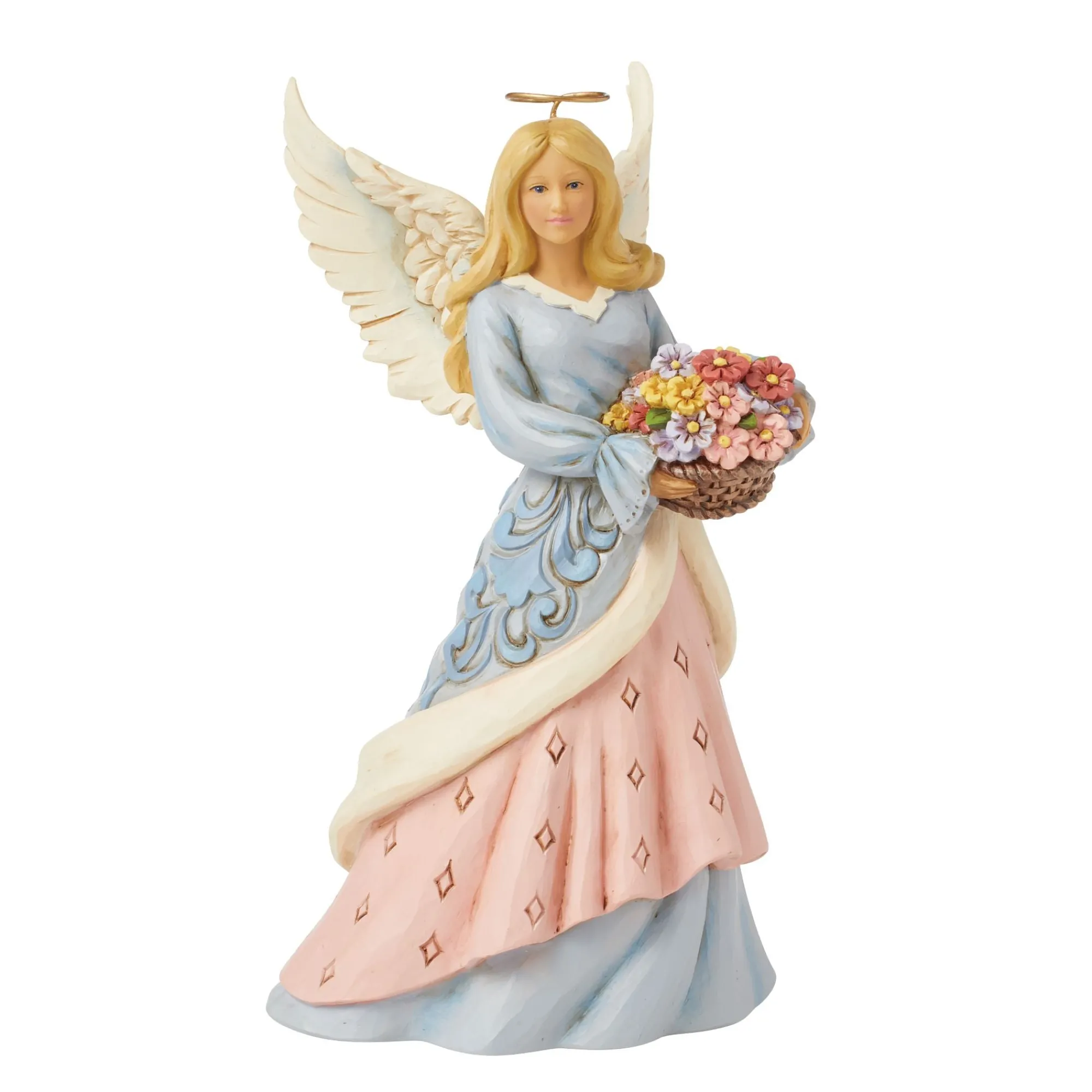 Enesco Gift Figurines | Angels | Angel with Flower Basket Fig