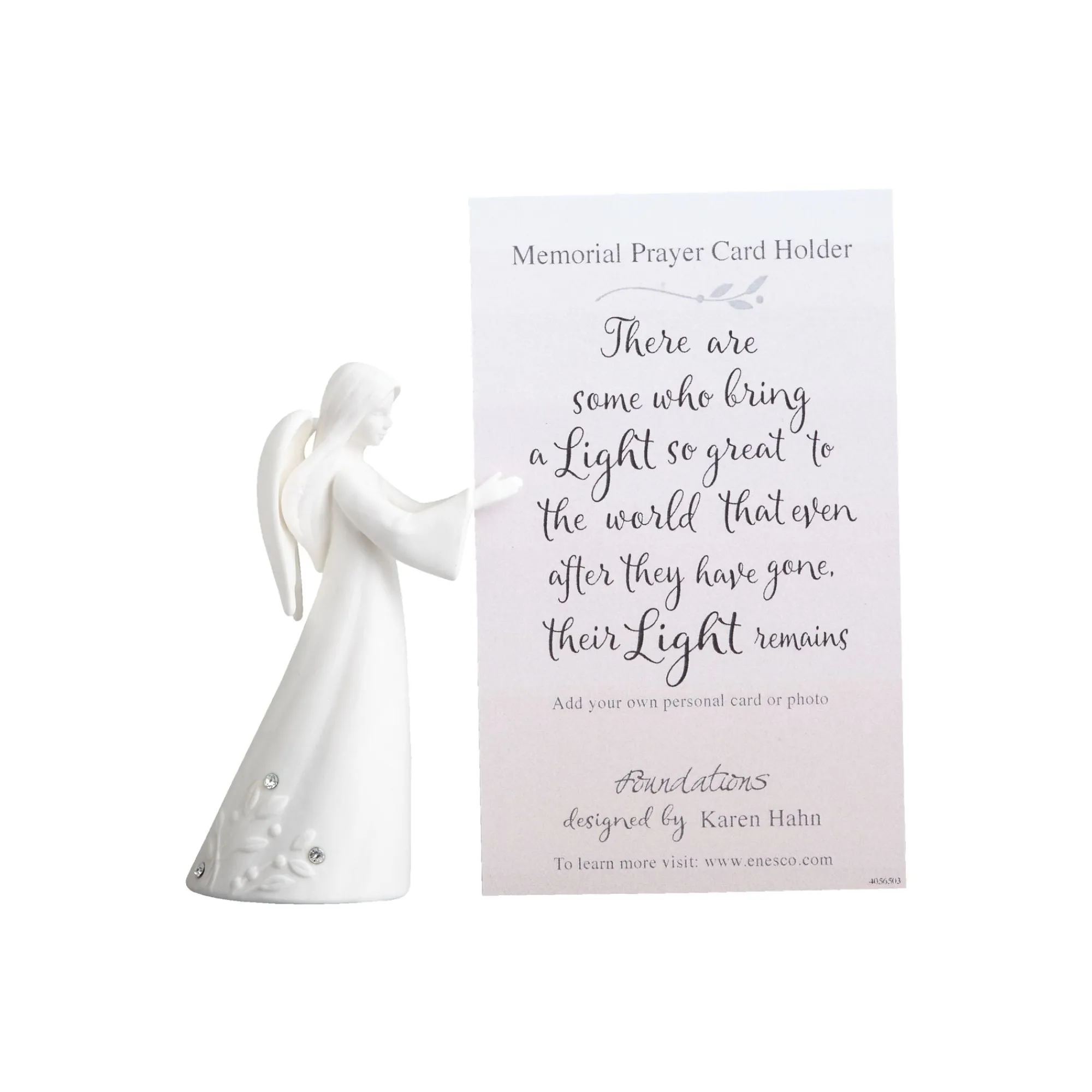 Enesco Gift Figurines | Angels | Angel with Prayer Card Holder