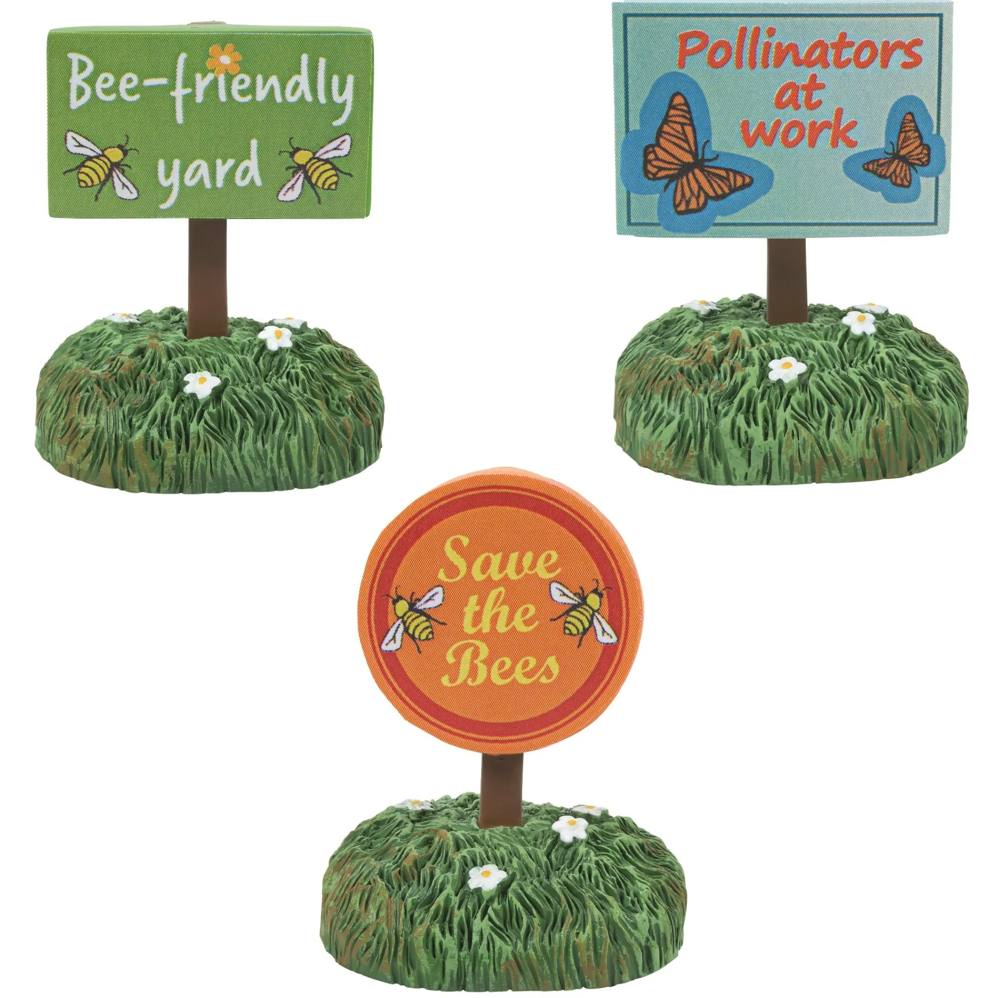 Department 56 Village Parts And Accessories | Bee Friendly Signs St/3