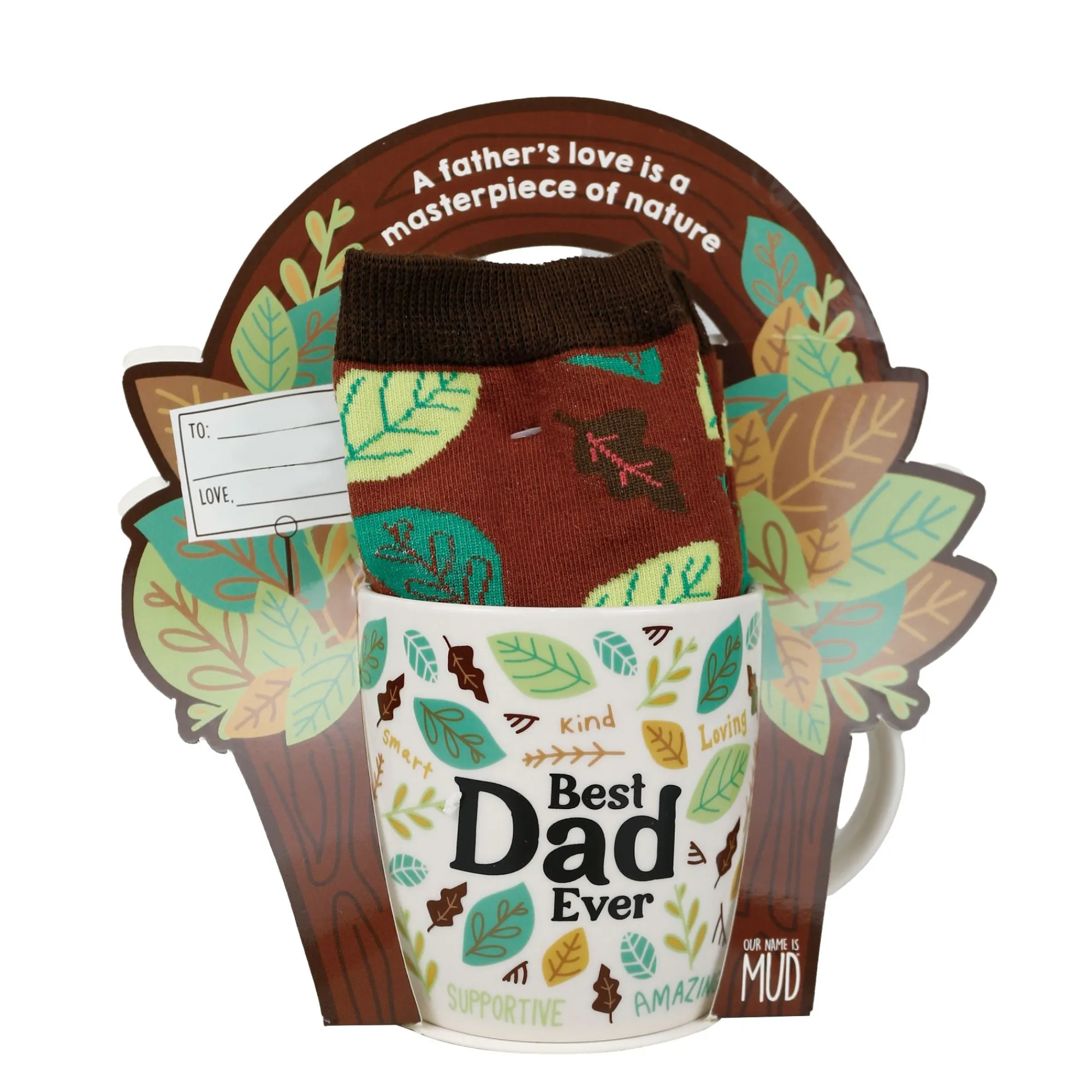 Enesco Gift Mugs | Drinkware | Best Dad Mug Sock Card Set