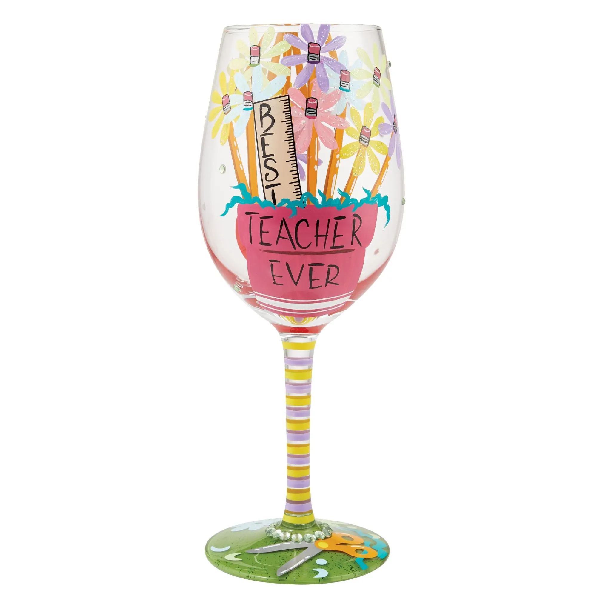 Enesco Gift Drinkware | Best Teacher Ever Wine Glass