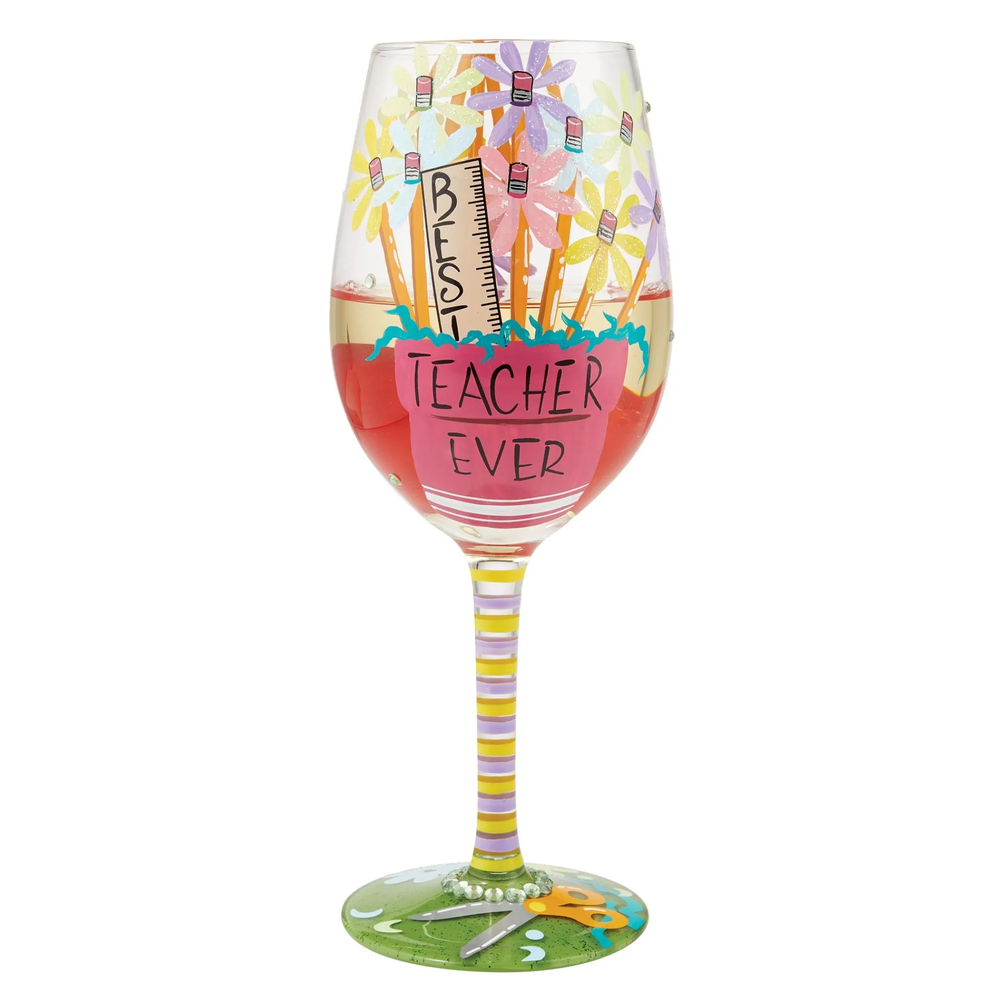 Enesco Gift Drinkware | Best Teacher Ever Wine Glass