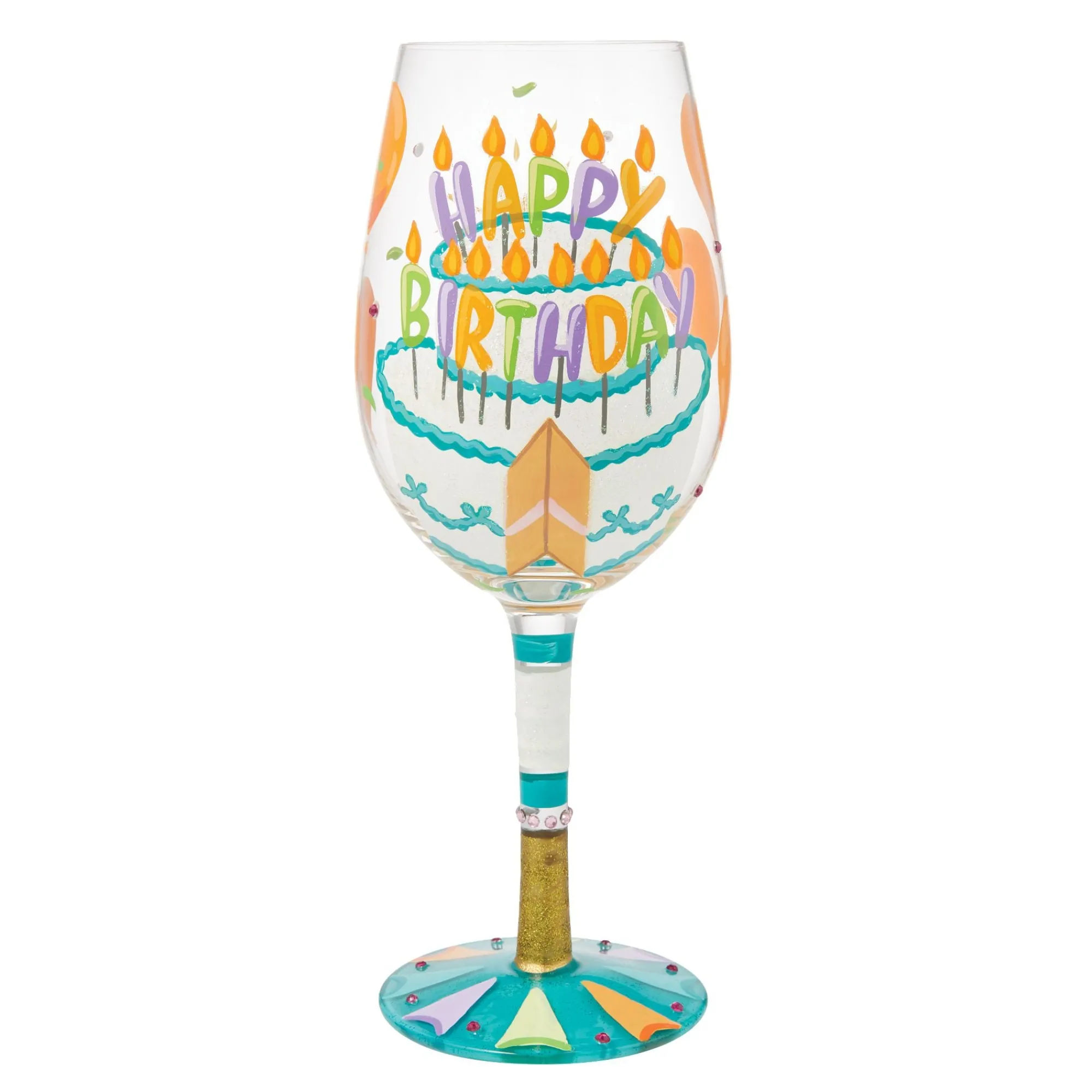 Enesco Gift Drinkware | Birthday Slice Wine Glass