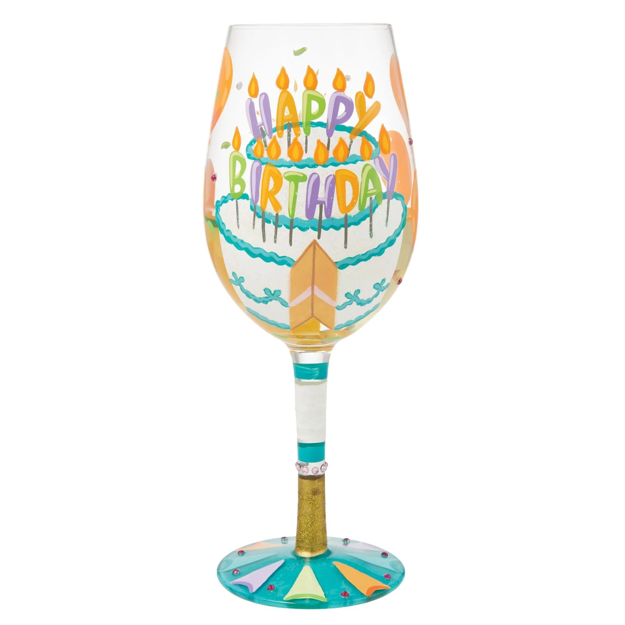 Enesco Gift Drinkware | Birthday Slice Wine Glass