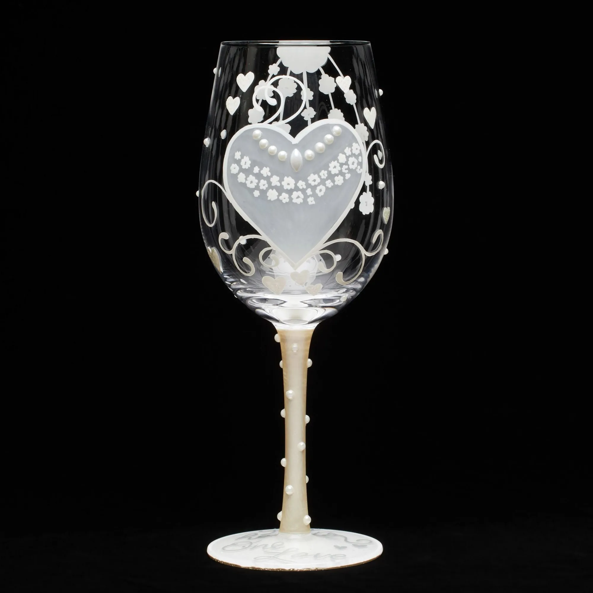 Enesco Gift Drinkware | Bride Two Hearts Wine Glass