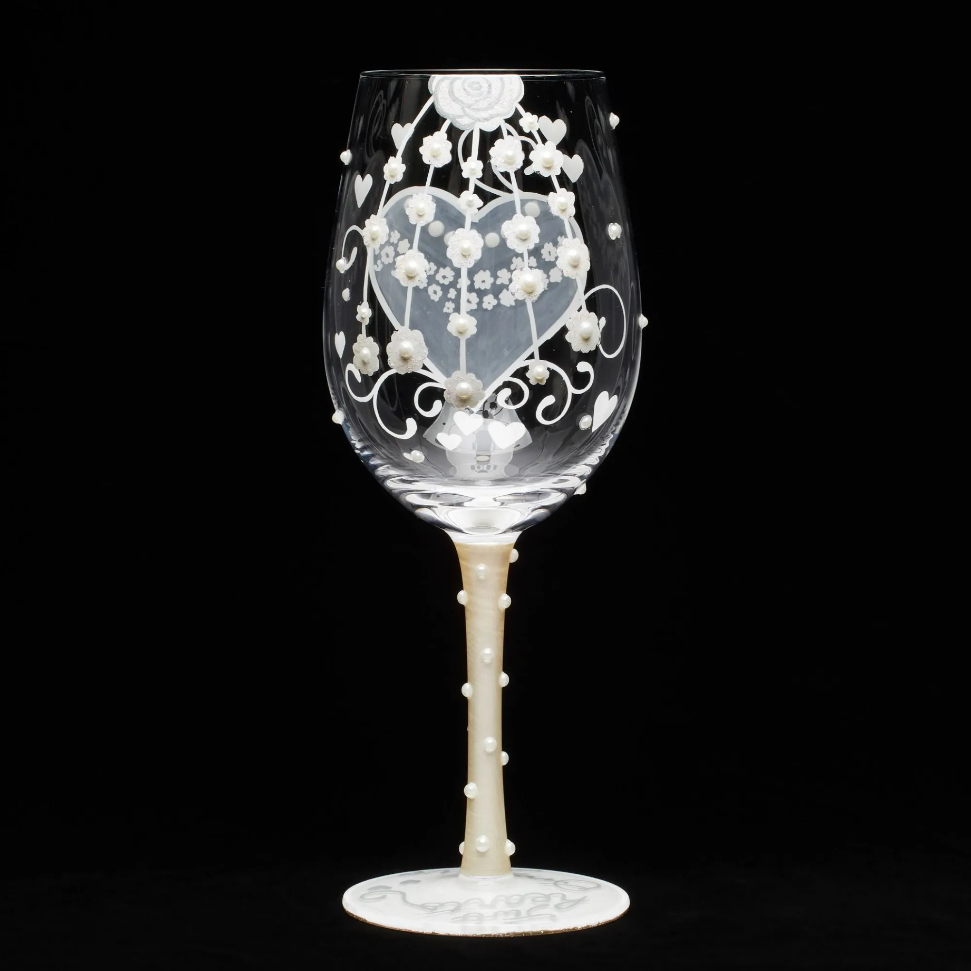 Enesco Gift Drinkware | Bride Two Hearts Wine Glass