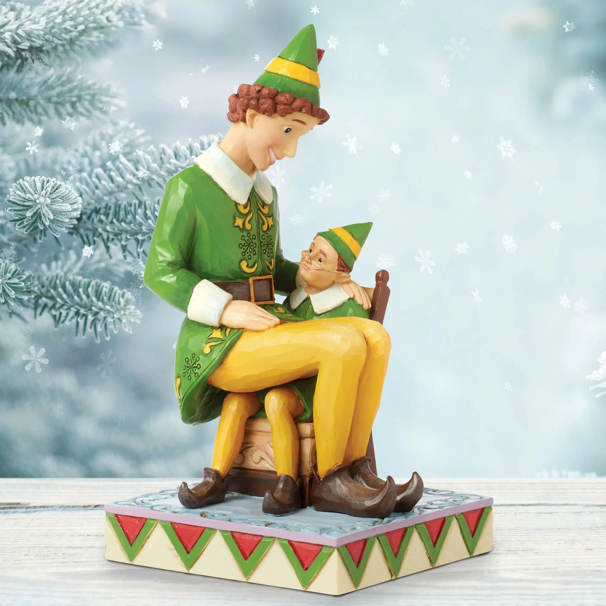 Enesco Gift Figurines | Buddy Elf Sitting on Papa Elf