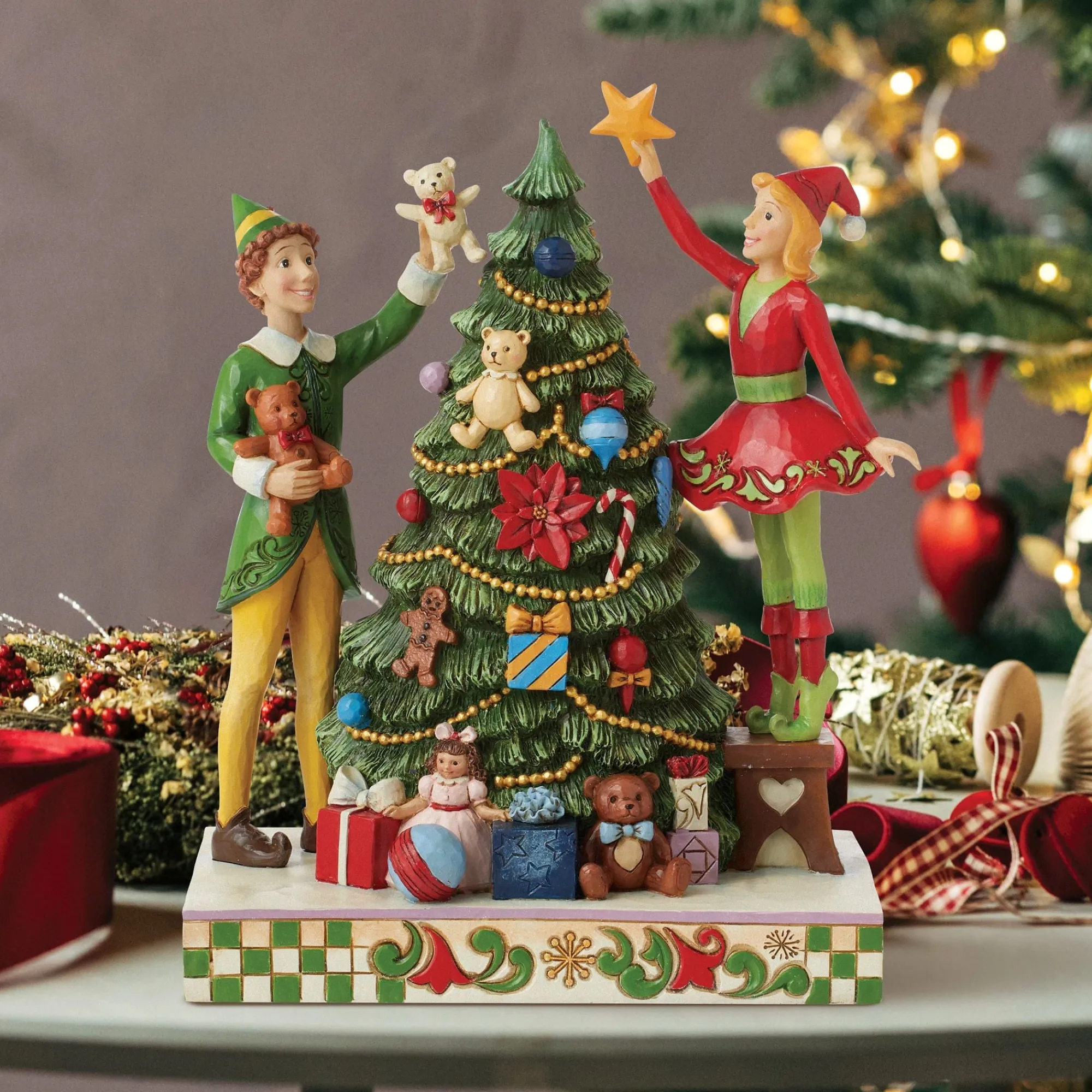 Enesco Gift Figurines | Buddy Elf/Jovie Elf Decorating