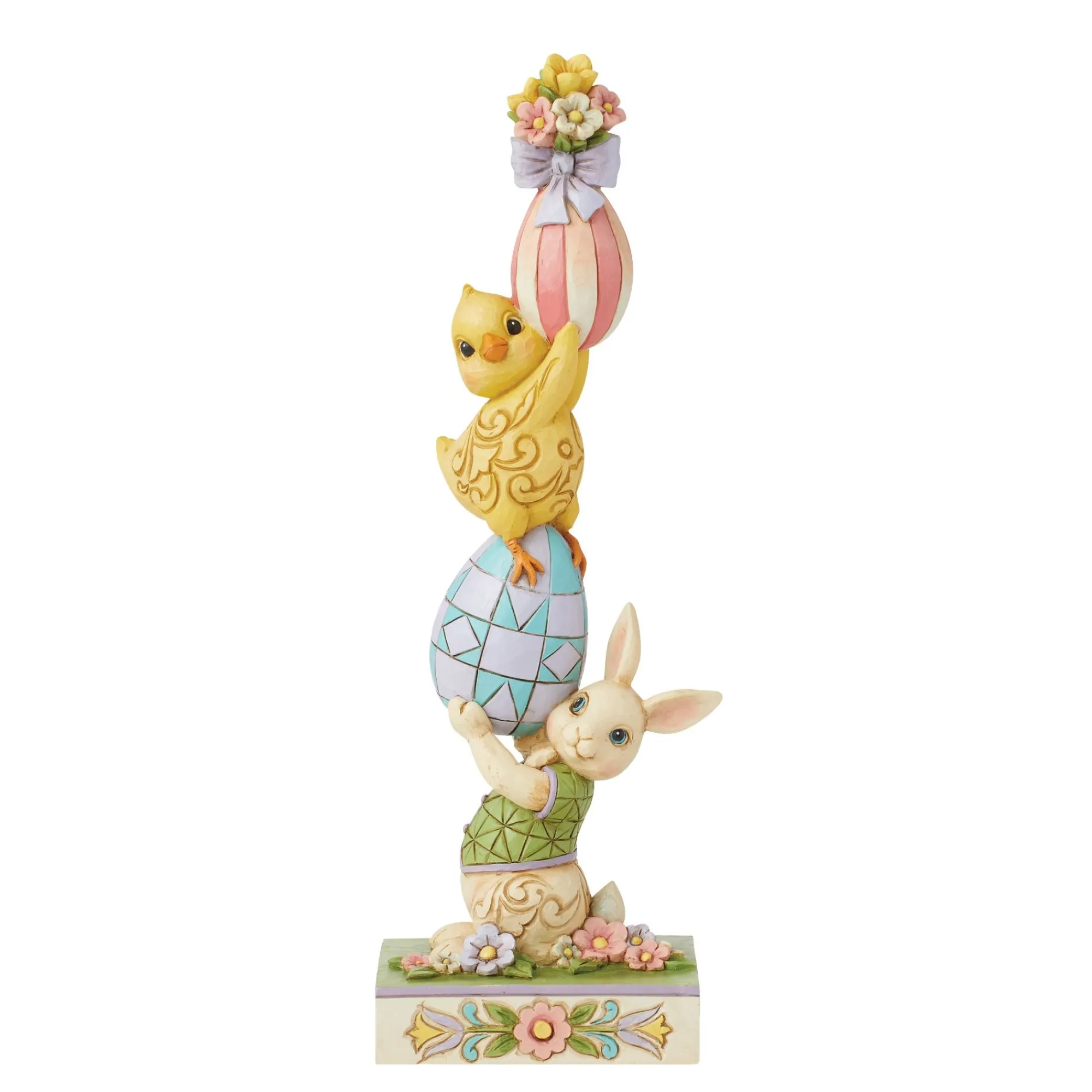 Enesco Gift Figurines | Bunny and Eggs Stacked Fig