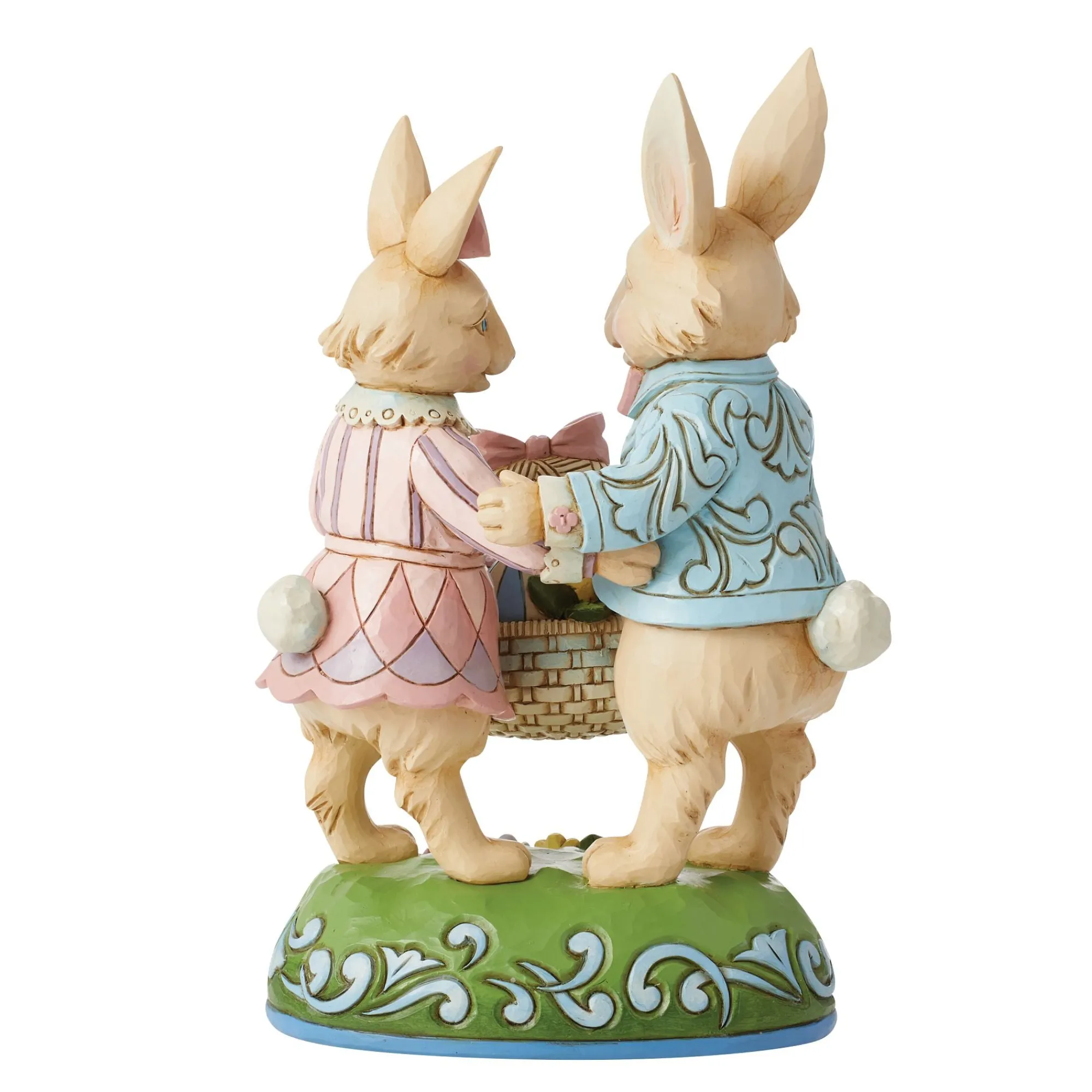 Enesco Gift Figurines | Bunny Couple with Basket Fig