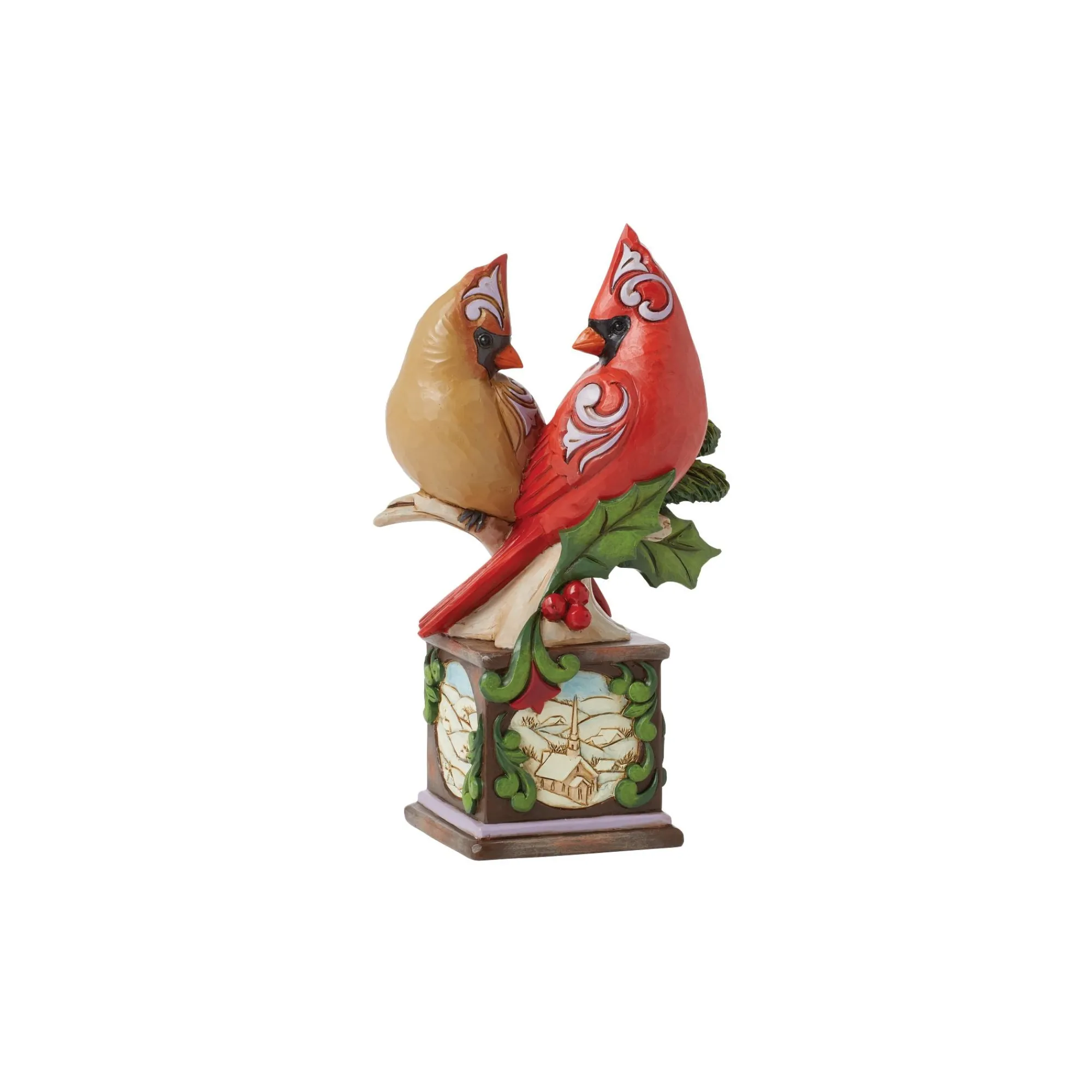 Enesco Gift Figurines | Cardinal Pair on Pedestal Fig