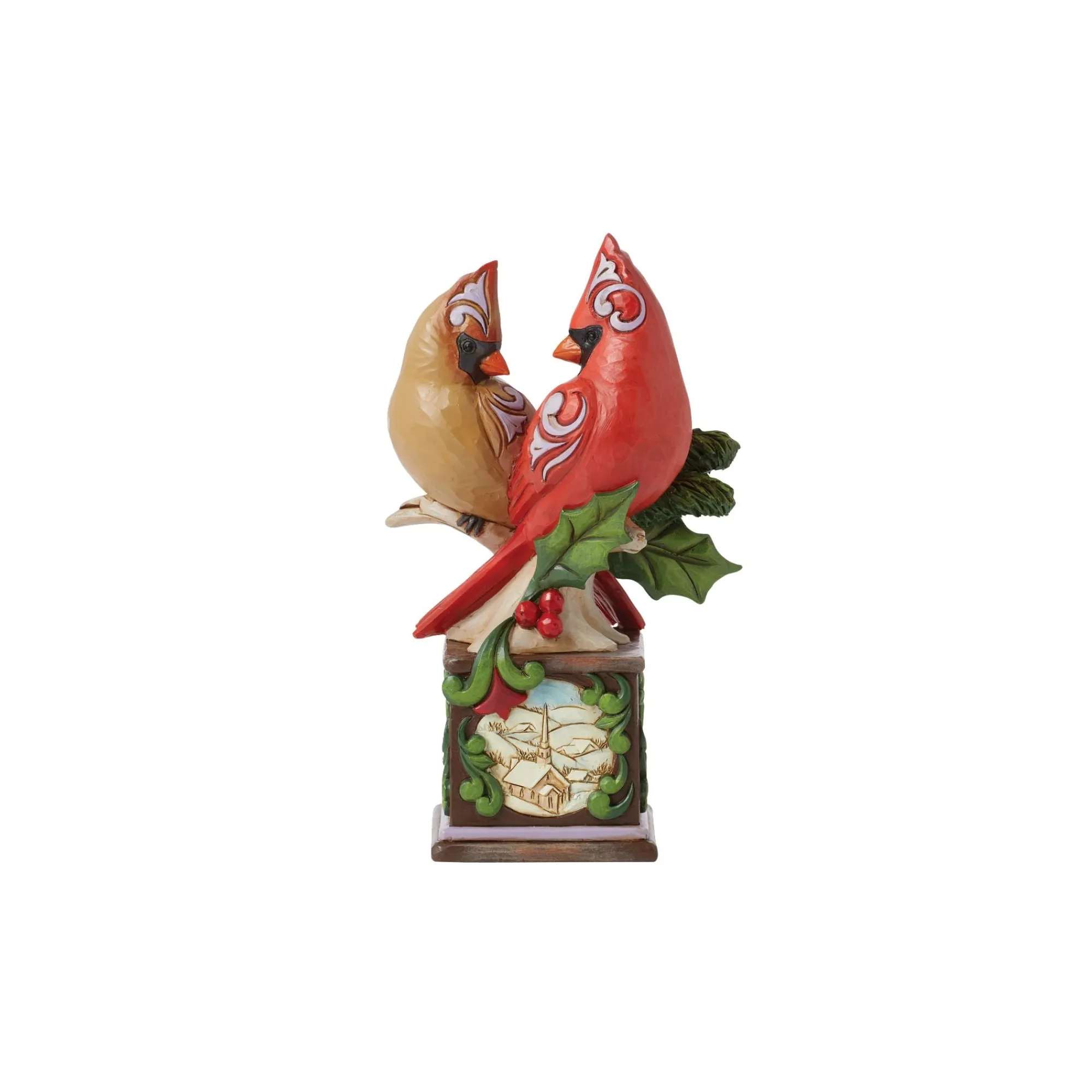 Enesco Gift Figurines | Cardinal Pair on Pedestal Fig