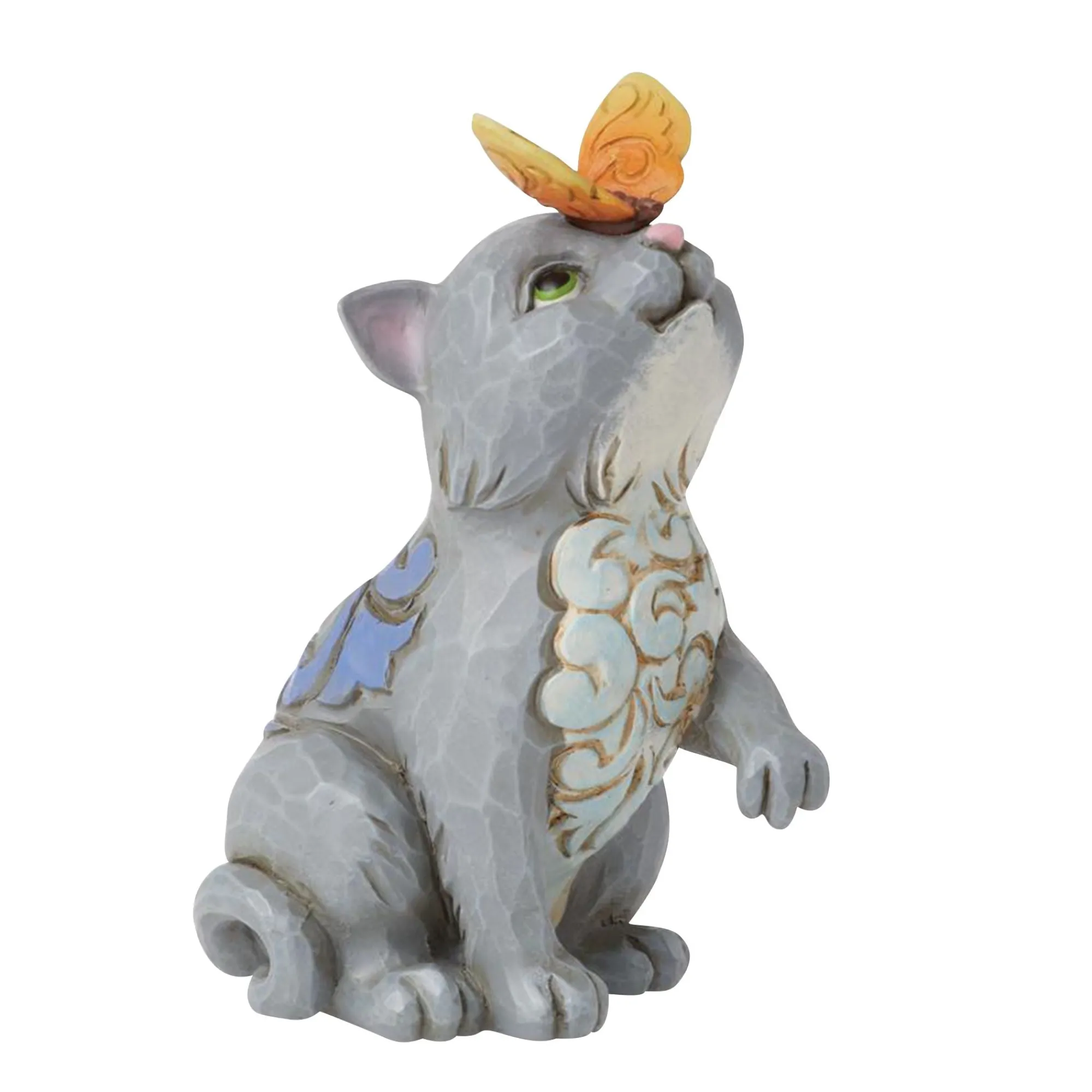 Enesco Gift Figurines | Cat and Butterfly Mini Fig