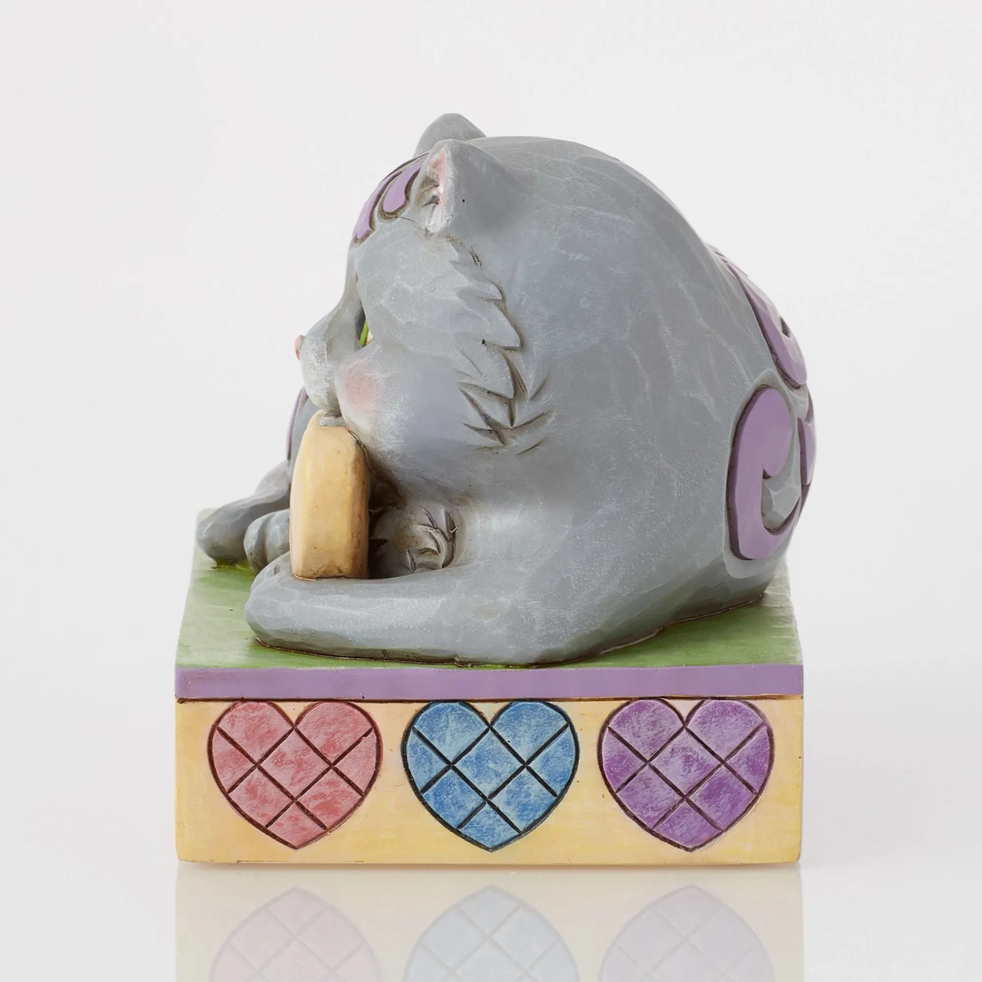 Enesco Gift Figurines | Cat Lying by Message Hearts