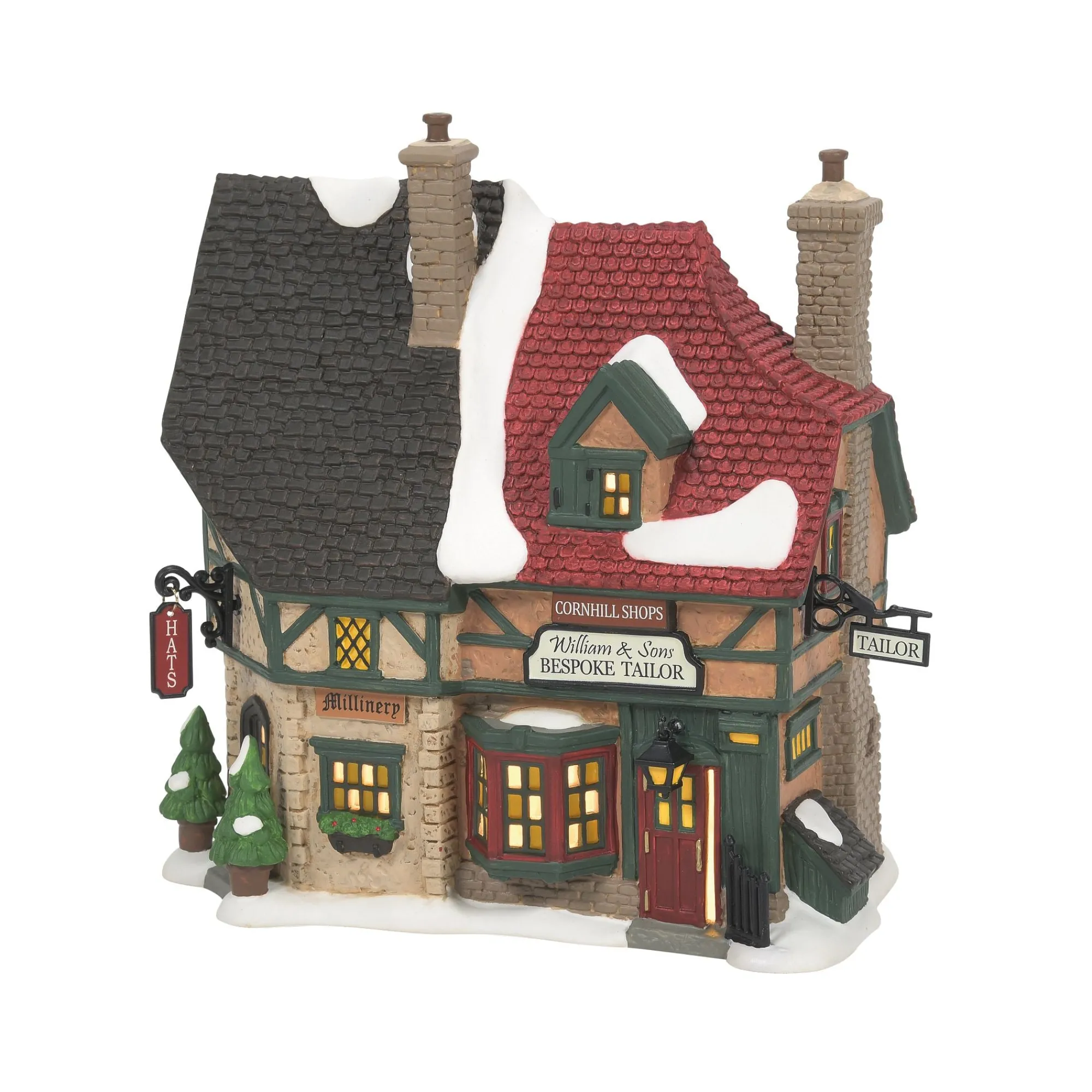 Department 56 Village Lighted Buildings | Christmas Carol Cornhill Shops