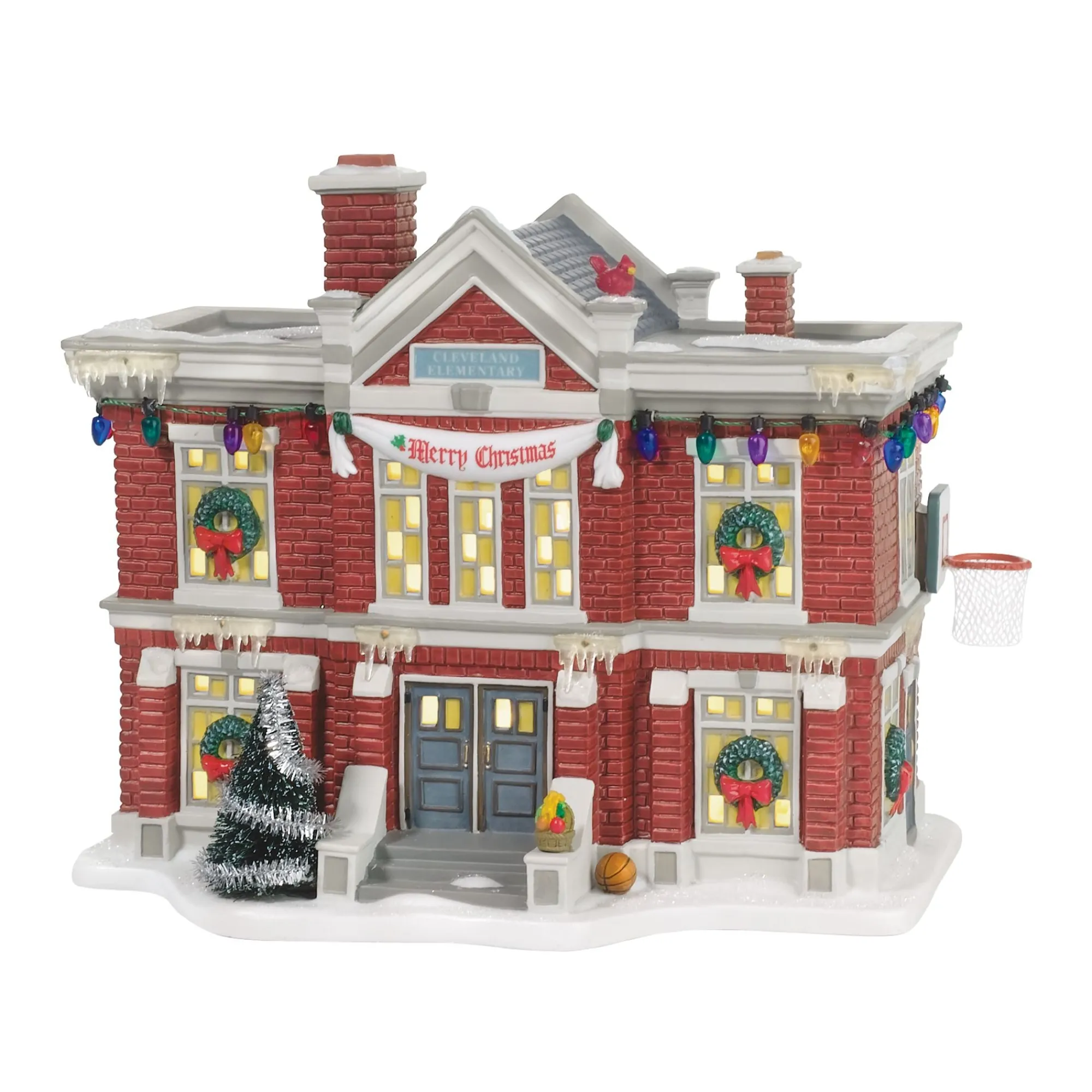 Department 56 Village Lighted Buildings | Cleveland Elementary School