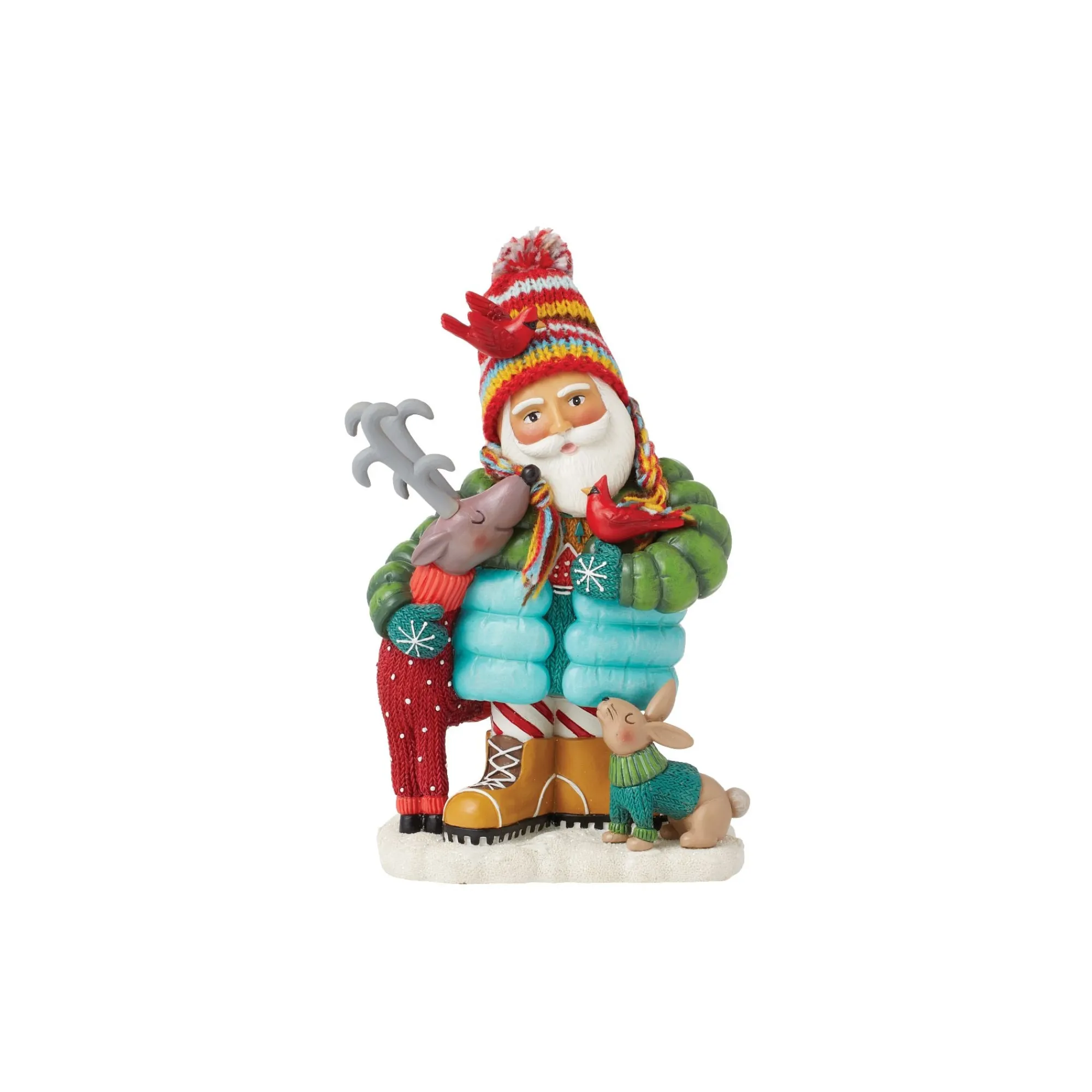 Enesco Gift Figurines | Santas | Cozy and Warm Santa Figurine