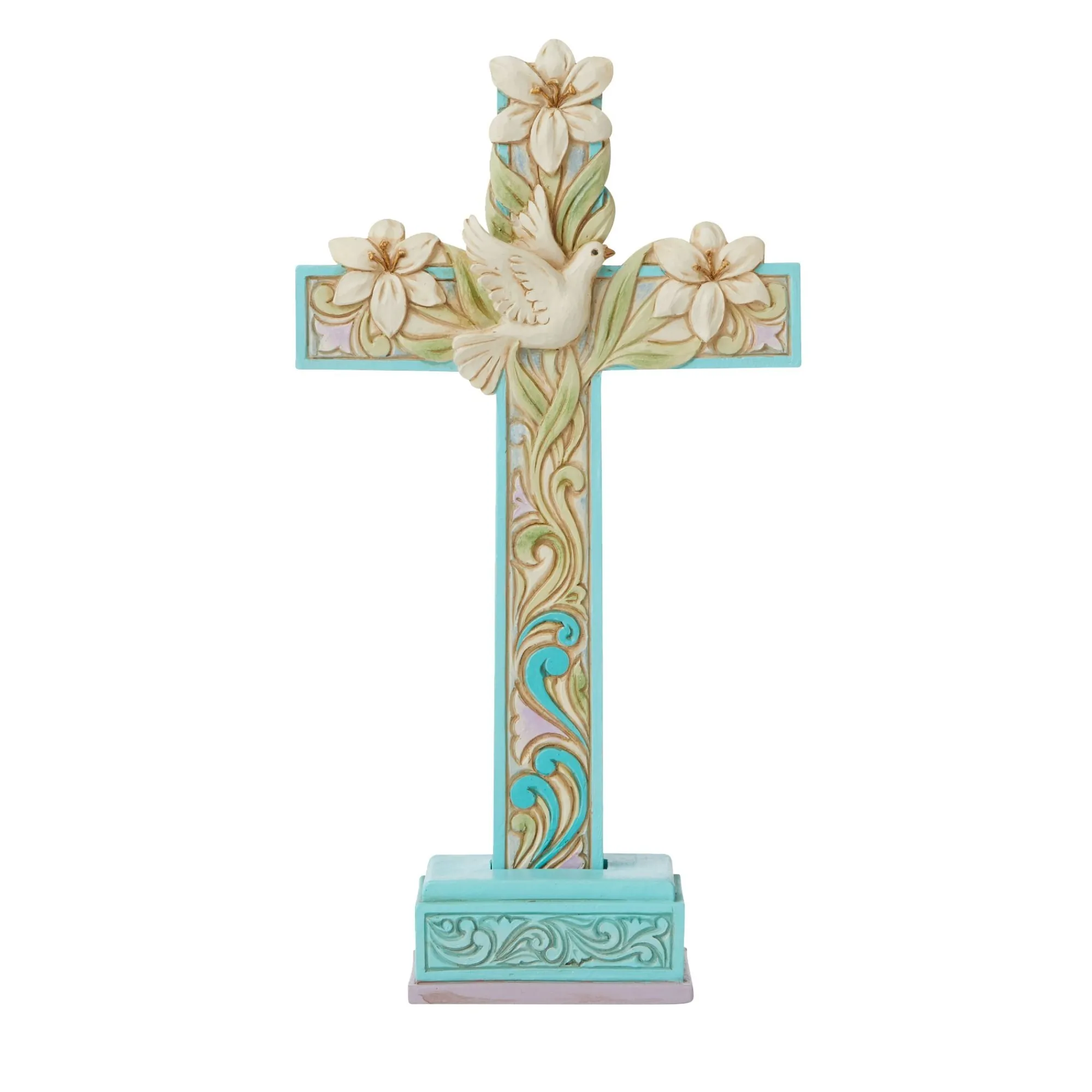 Enesco Gift Inspirational | Cross with Lilies and Dove