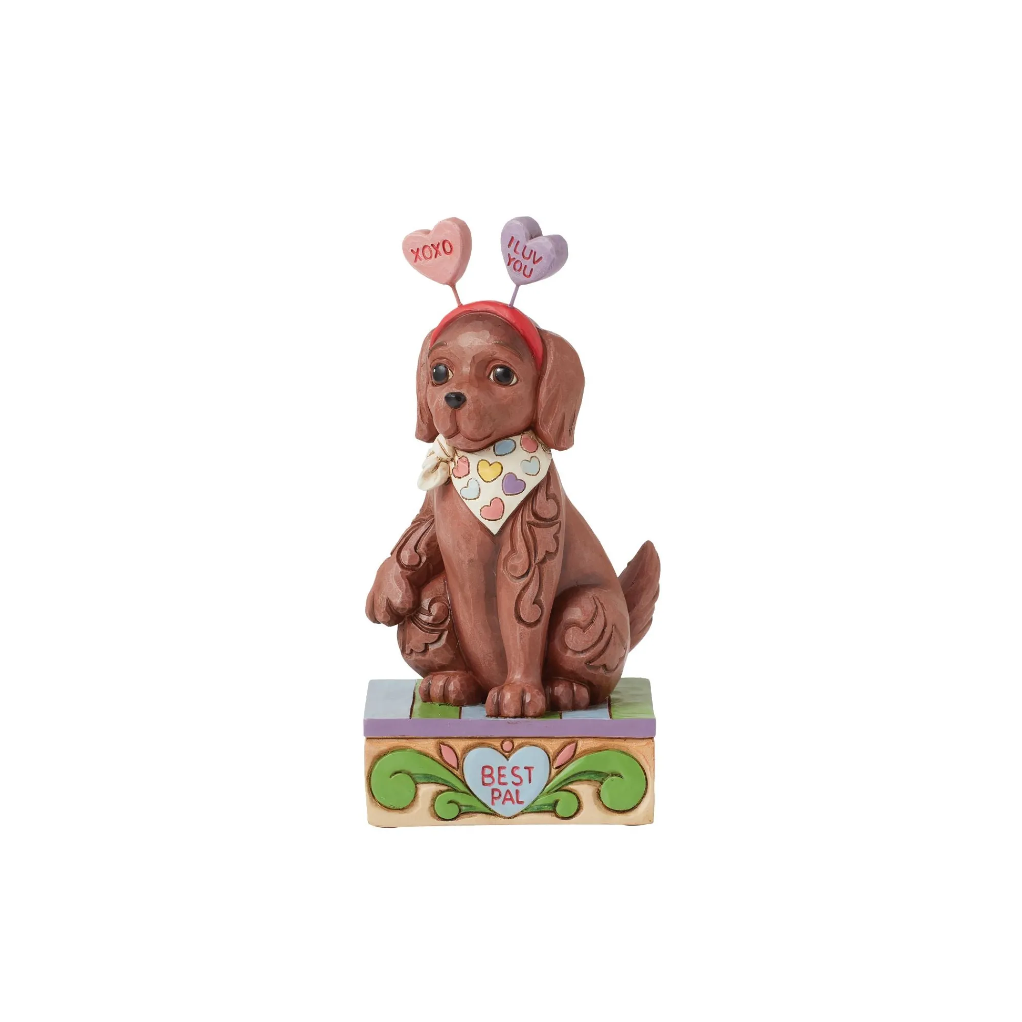 Enesco Gift Figurines | Cute Dog with Message Hearts