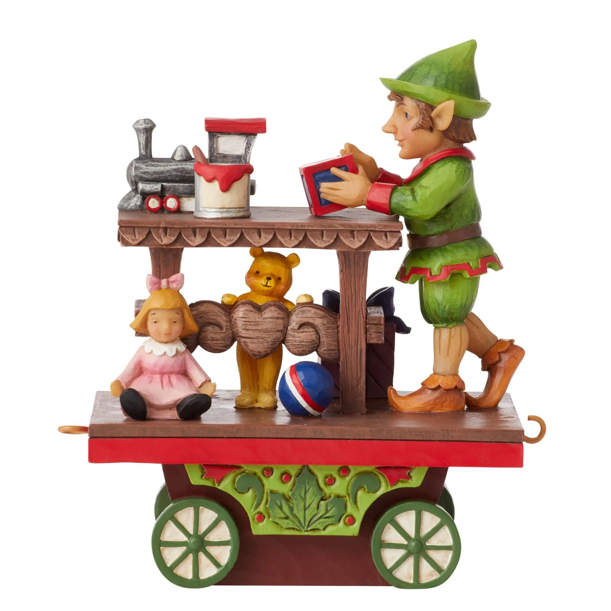 Enesco Gift Figurines | Santas | Elf with Toys Train Car