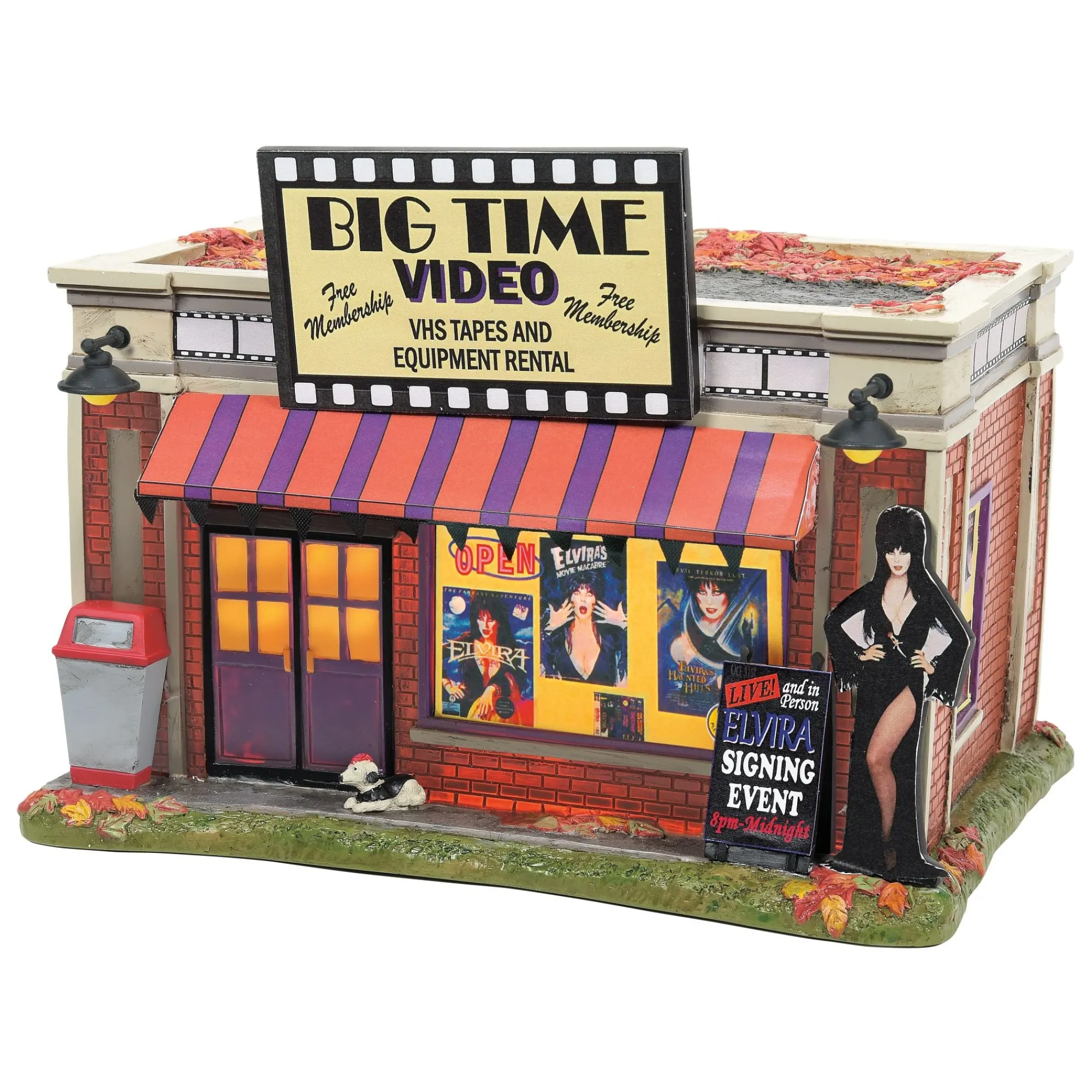 Department 56 Village Lighted Buildings | Elvira's Big Time Video Store