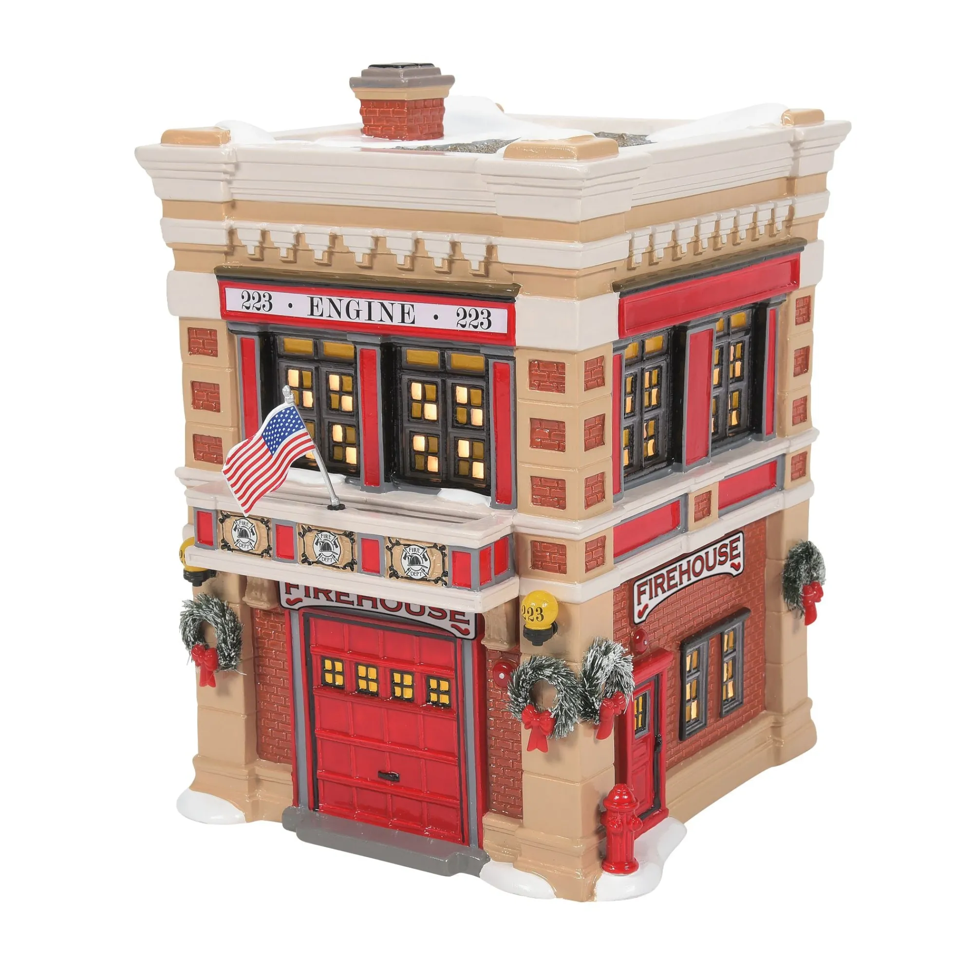 Department 56 Village Lighted Buildings | Engine 223 Fire House