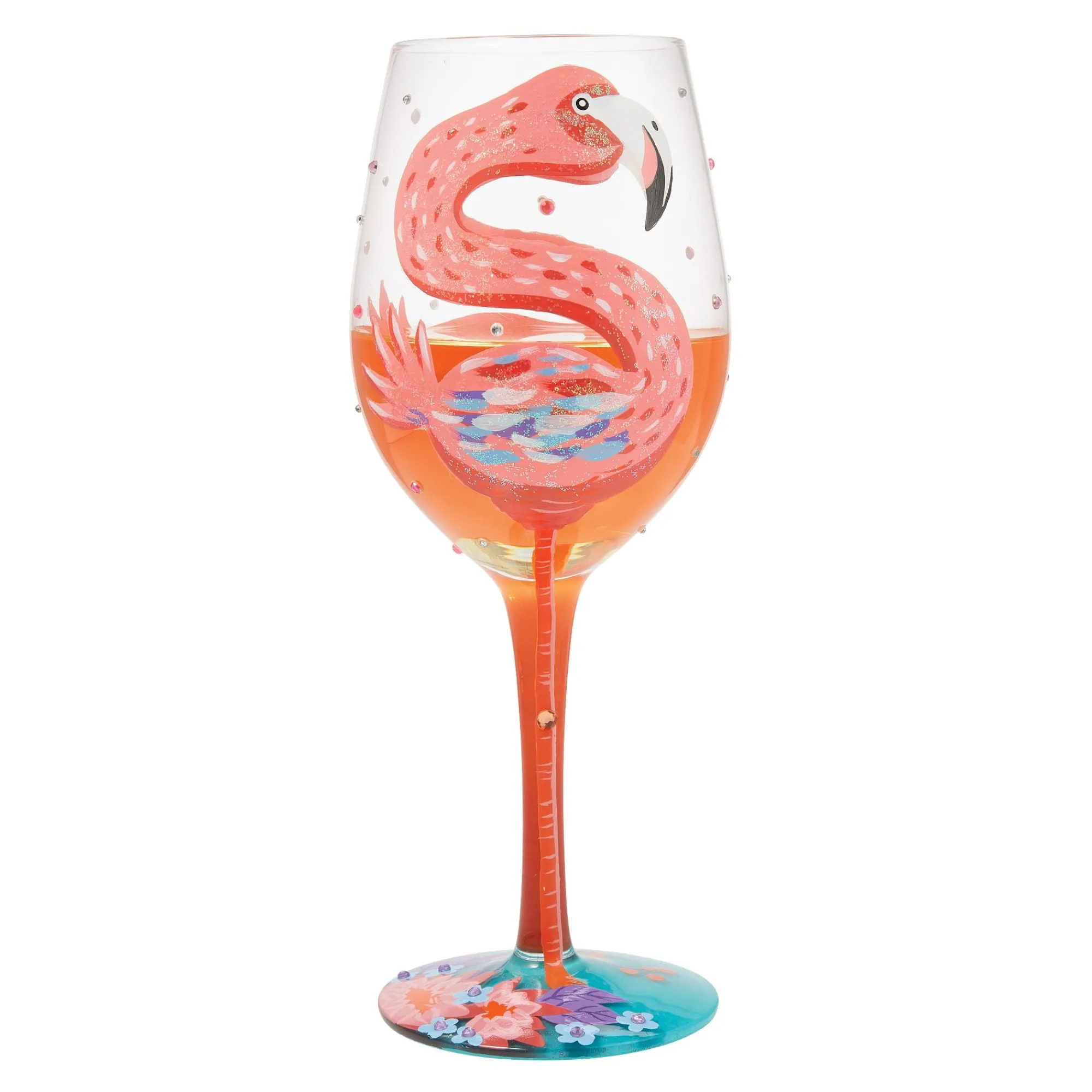 Enesco Gift Drinkware | Fabulous Flamingos Wine Glass