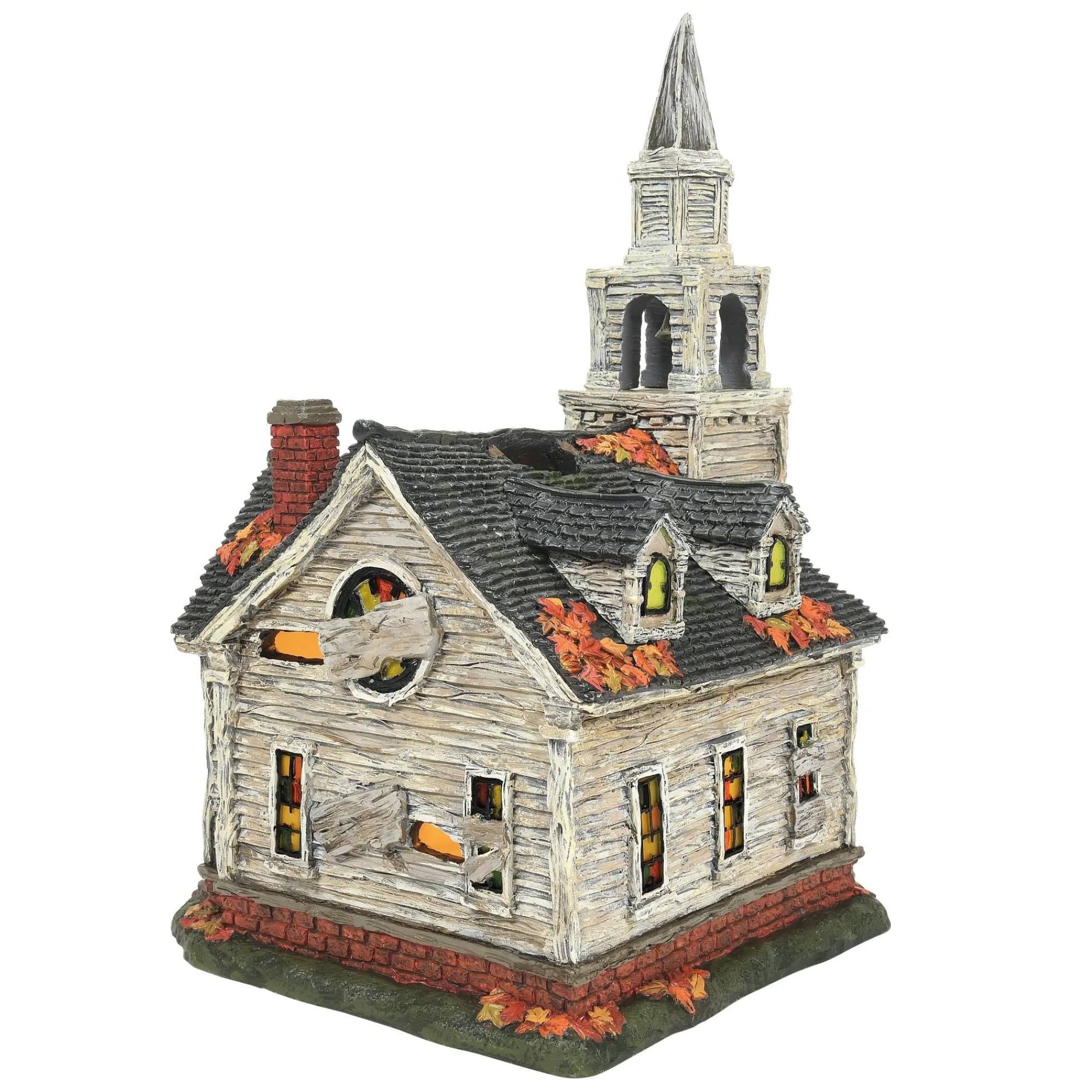 Department 56 Village Lighted Buildings | Fallen Church of Fallwell S/2