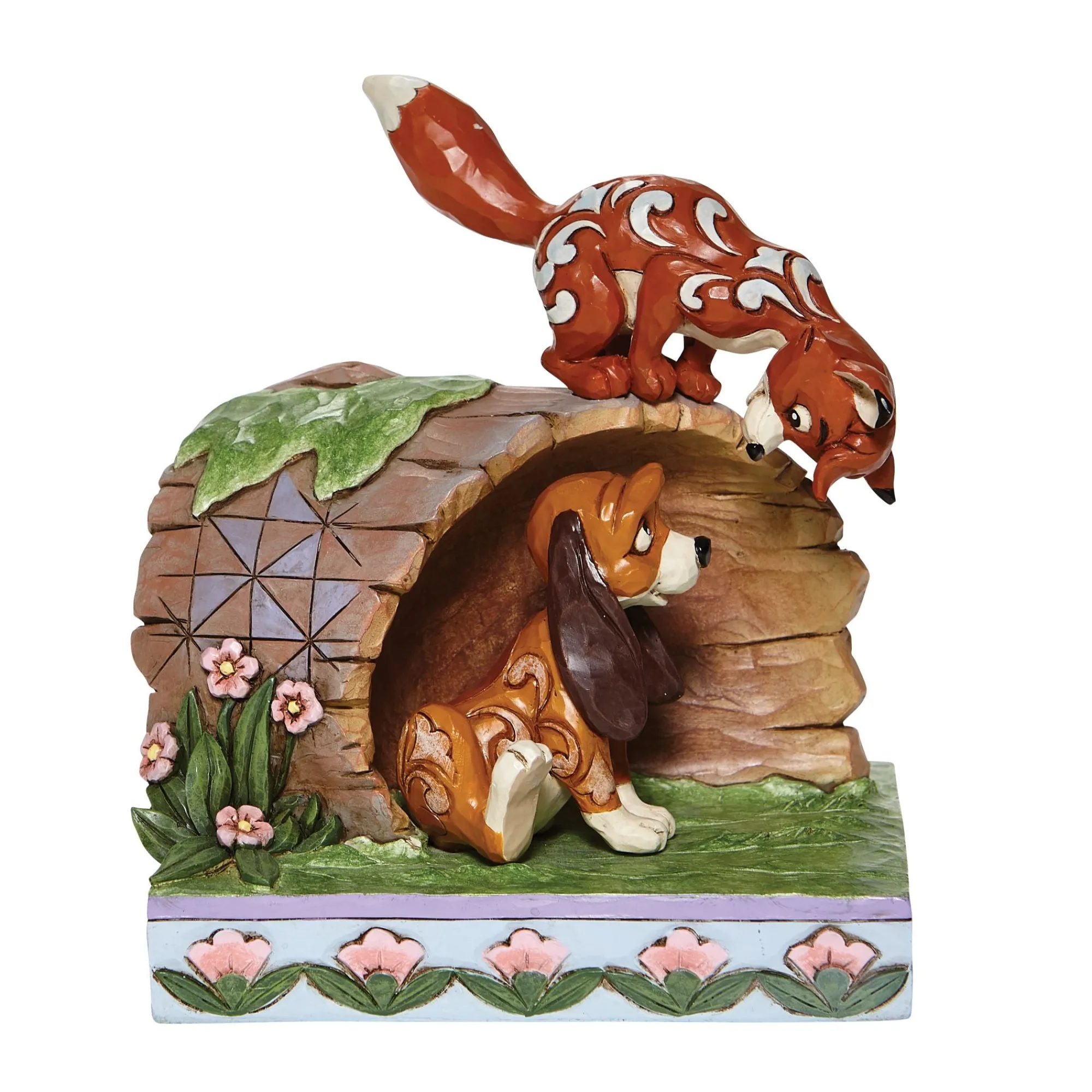 Enesco Gift Figurines | Fox and Hound on Log