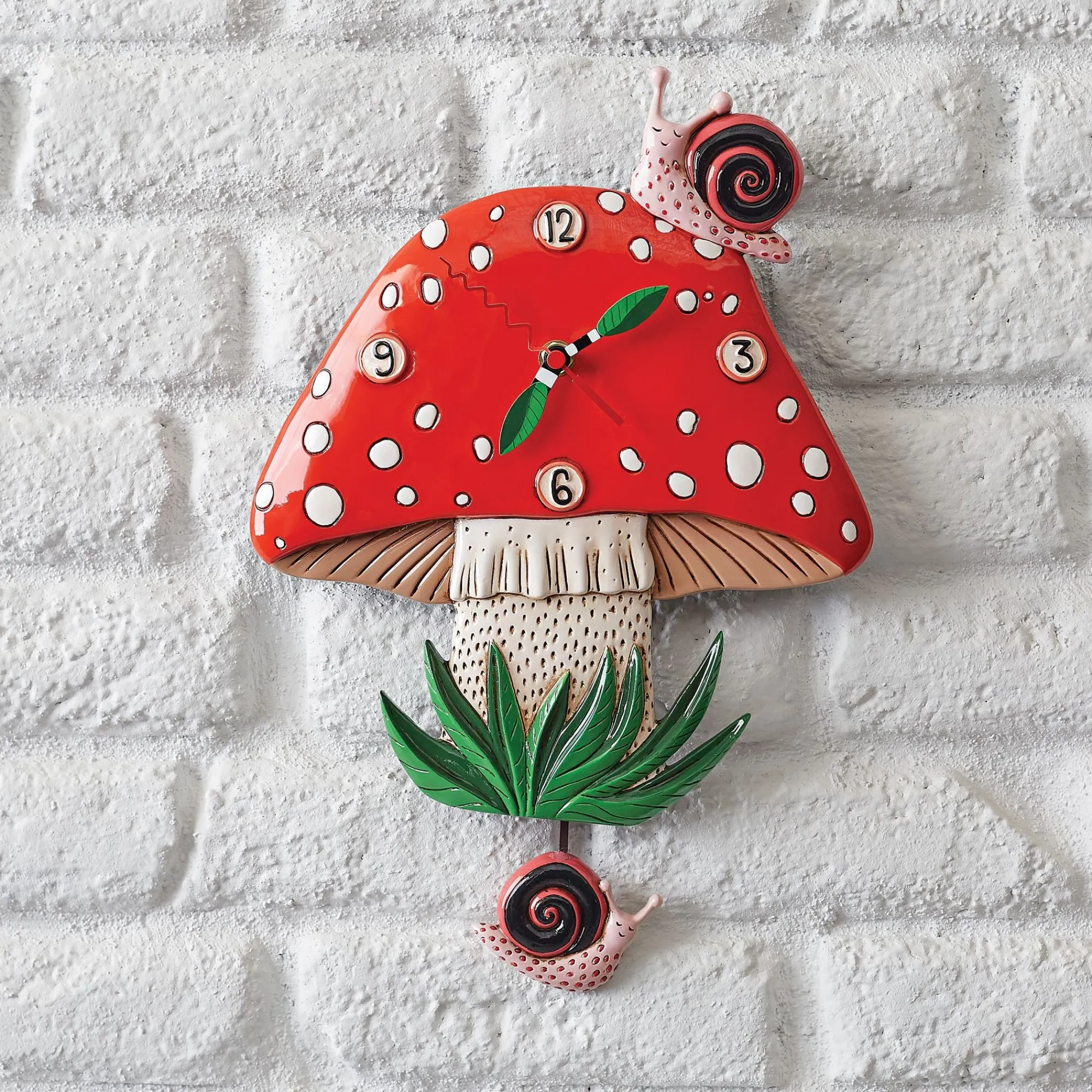 Enesco Gift Mushrooms | Fun-Guy Mushroom Wall Clock