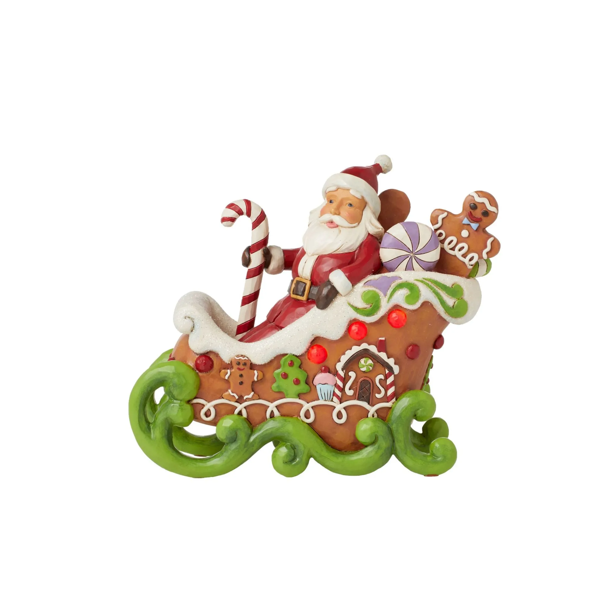 Enesco Gift Santas | Figurines | Gingerbread Santa LED Fig