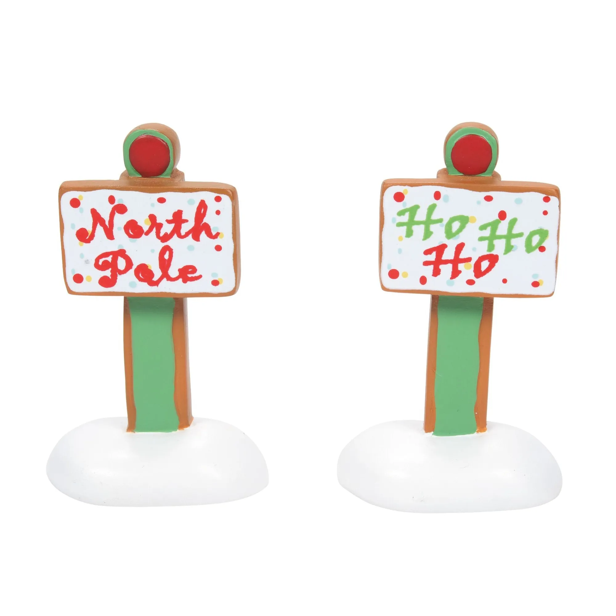 Department 56 Village Parts And Accessories | Gingerbread Xmas Signs St/2