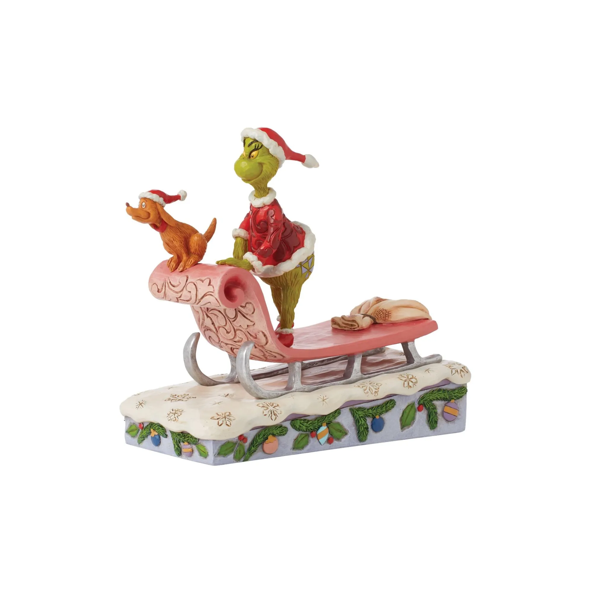 Enesco Gift Figurines | Grinch and Max on Sled