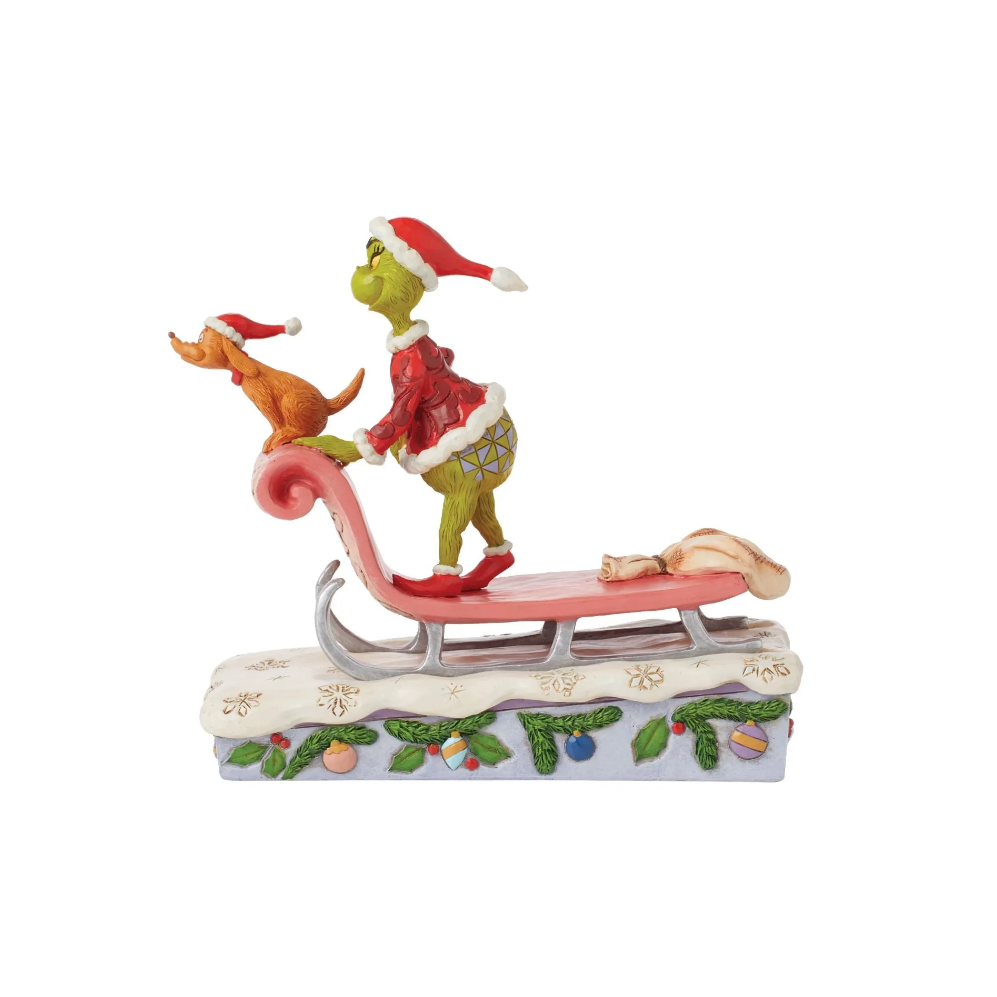 Enesco Gift Figurines | Grinch and Max on Sled