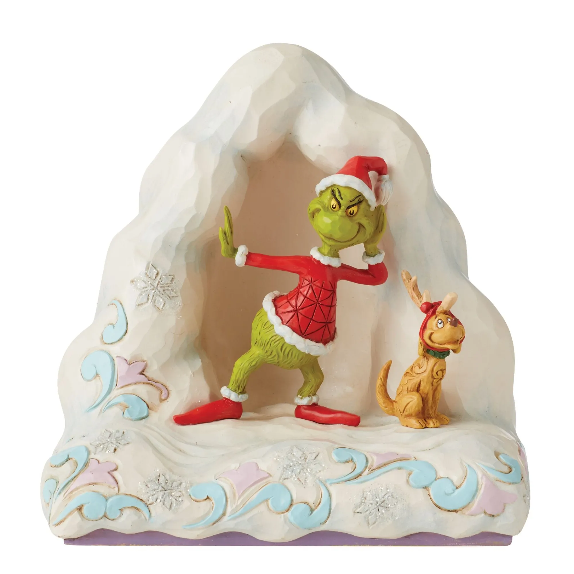 Enesco Gift Figurines | Grinch and Maxon Snow Mound