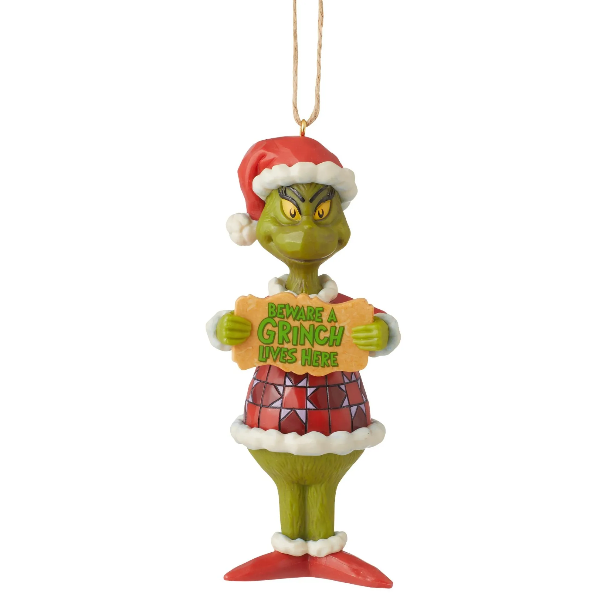 Enesco Gift Ornaments | Grinch Beware a Grinch PVC Orn