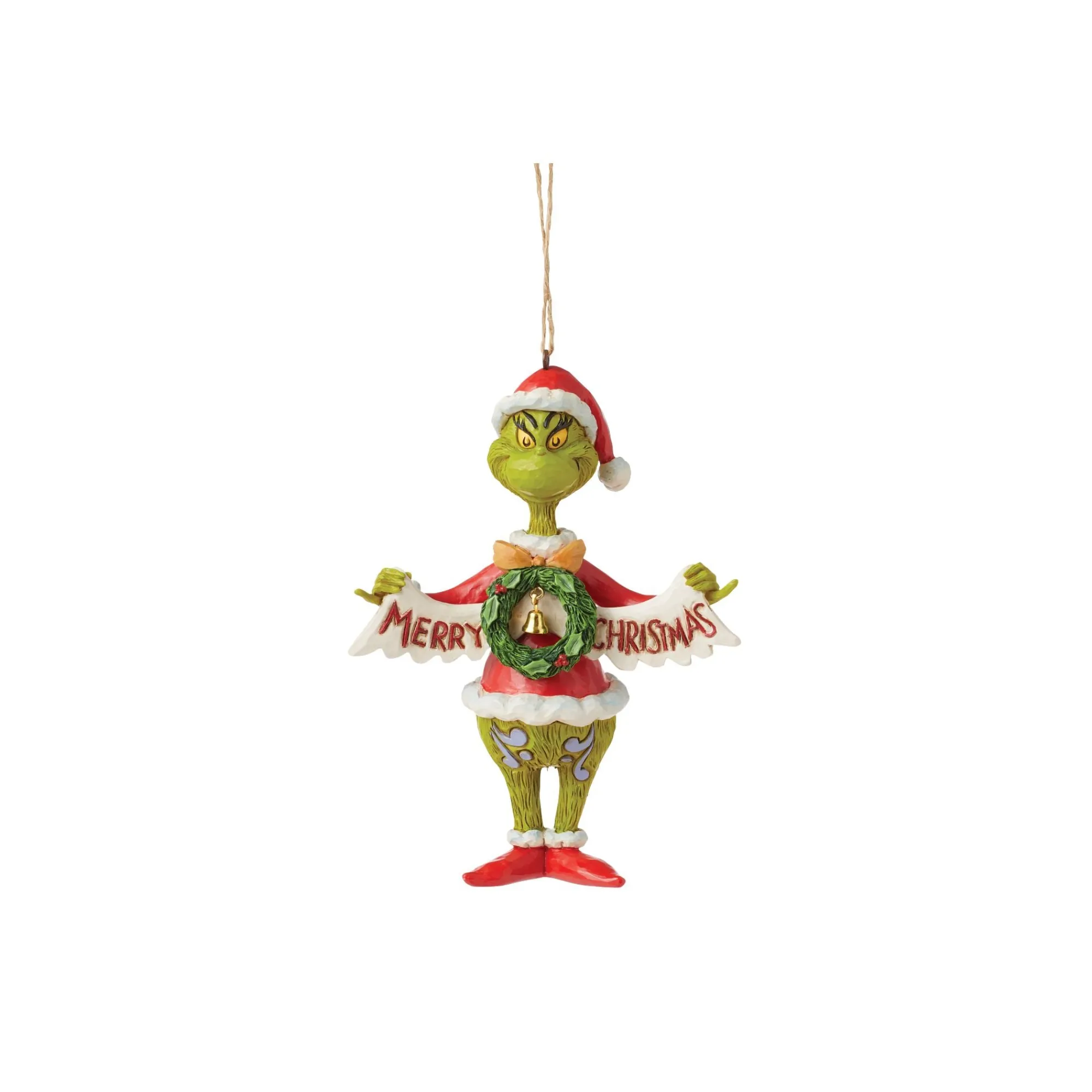 Enesco Gift Ornaments | Grinch Holding Banner