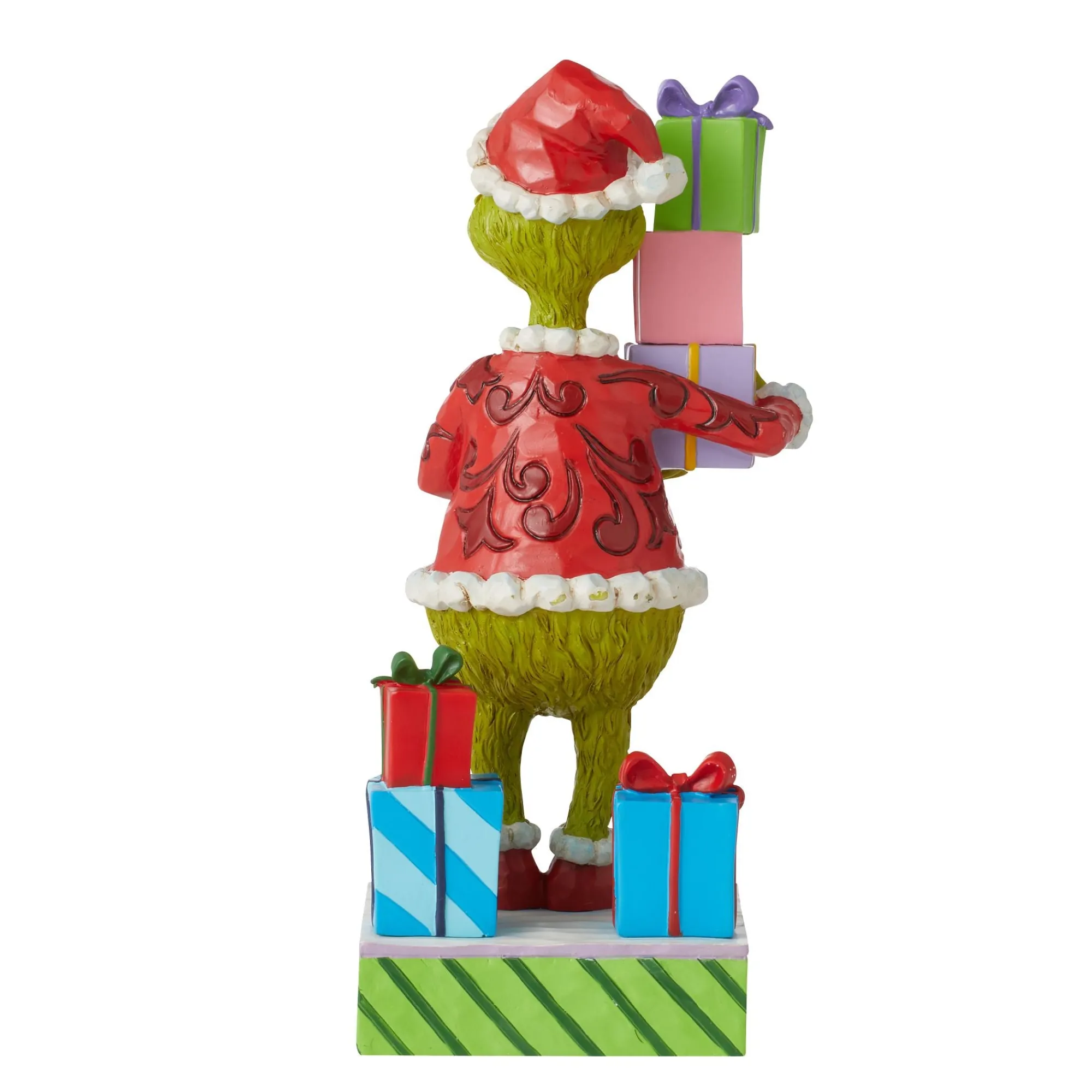 Enesco Gift Figurines | Santas | Grinch Holding Presents