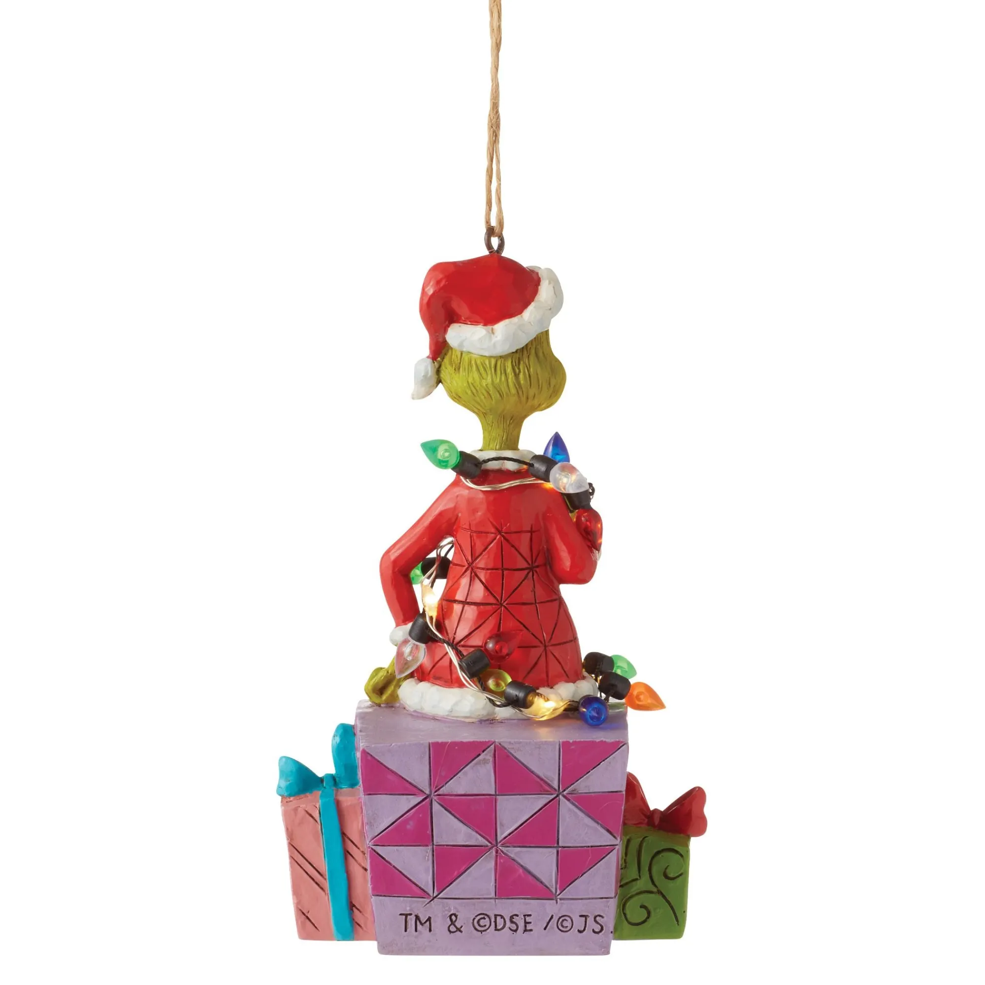 Enesco Gift Ornaments | Santas | Grinch on Present Ornament