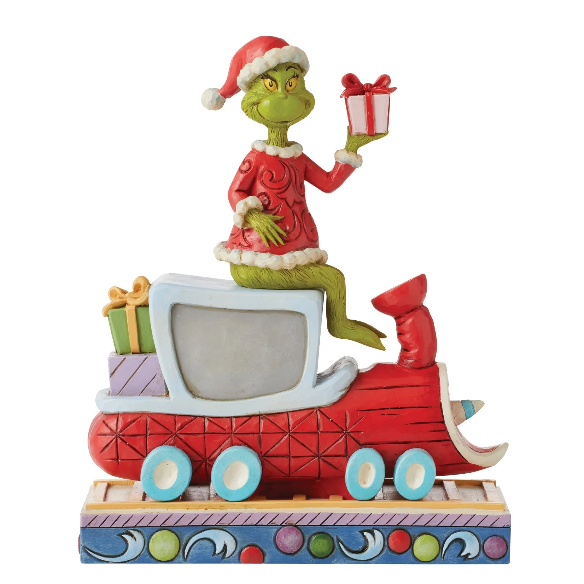 Enesco Gift Figurines | Santas | Grinch on Train