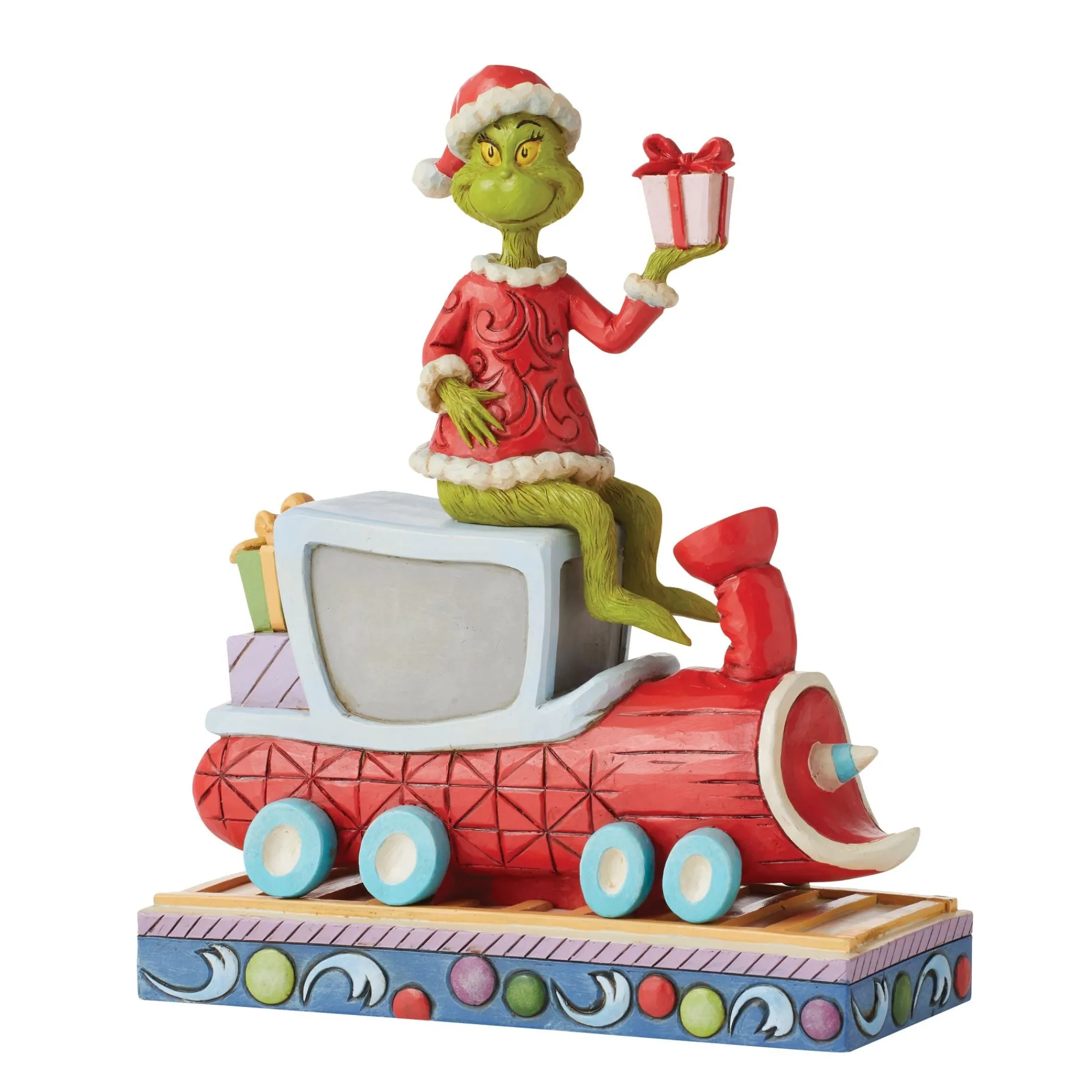 Enesco Gift Figurines | Santas | Grinch on Train