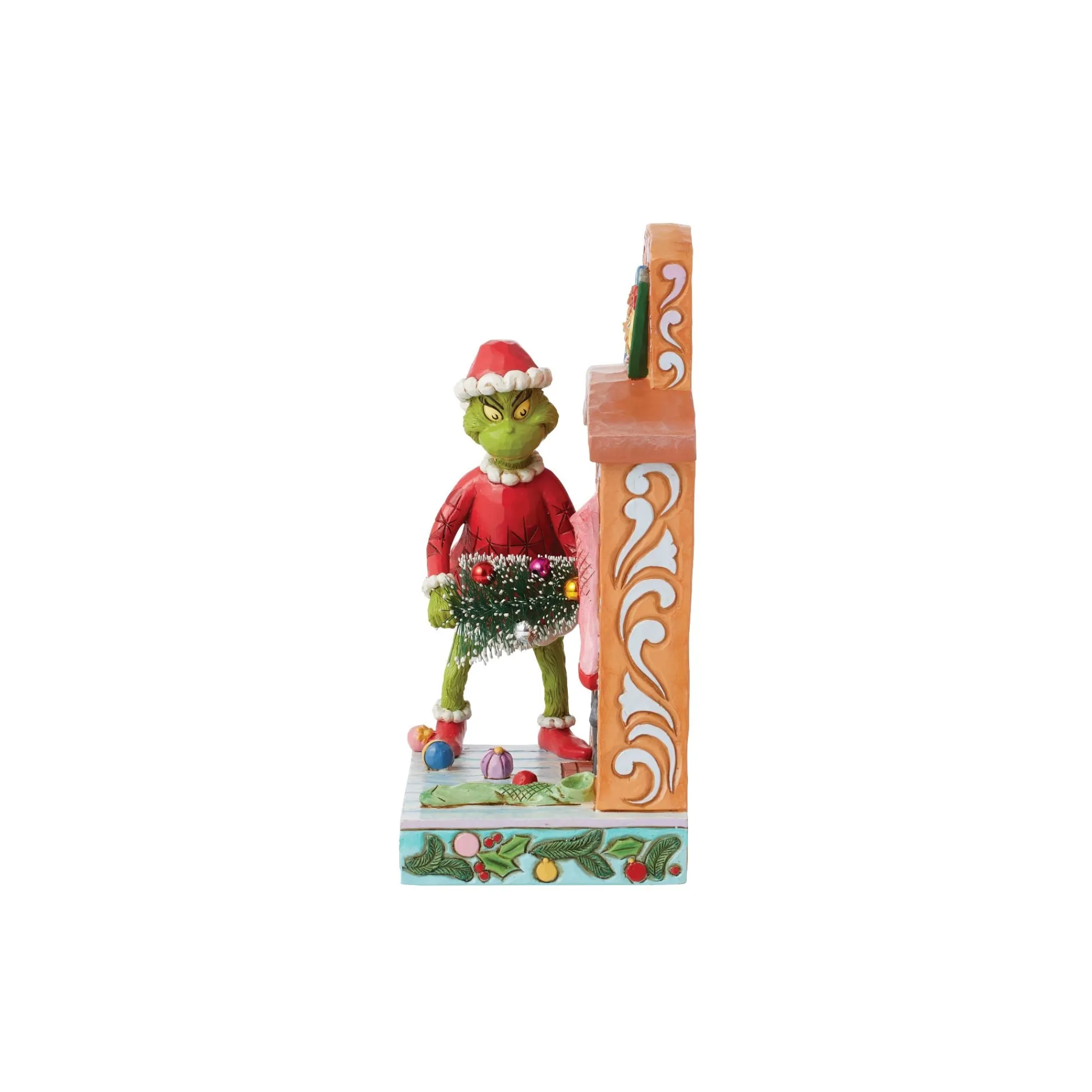 Enesco Gift Figurines | Grinch Pushing Tree Up