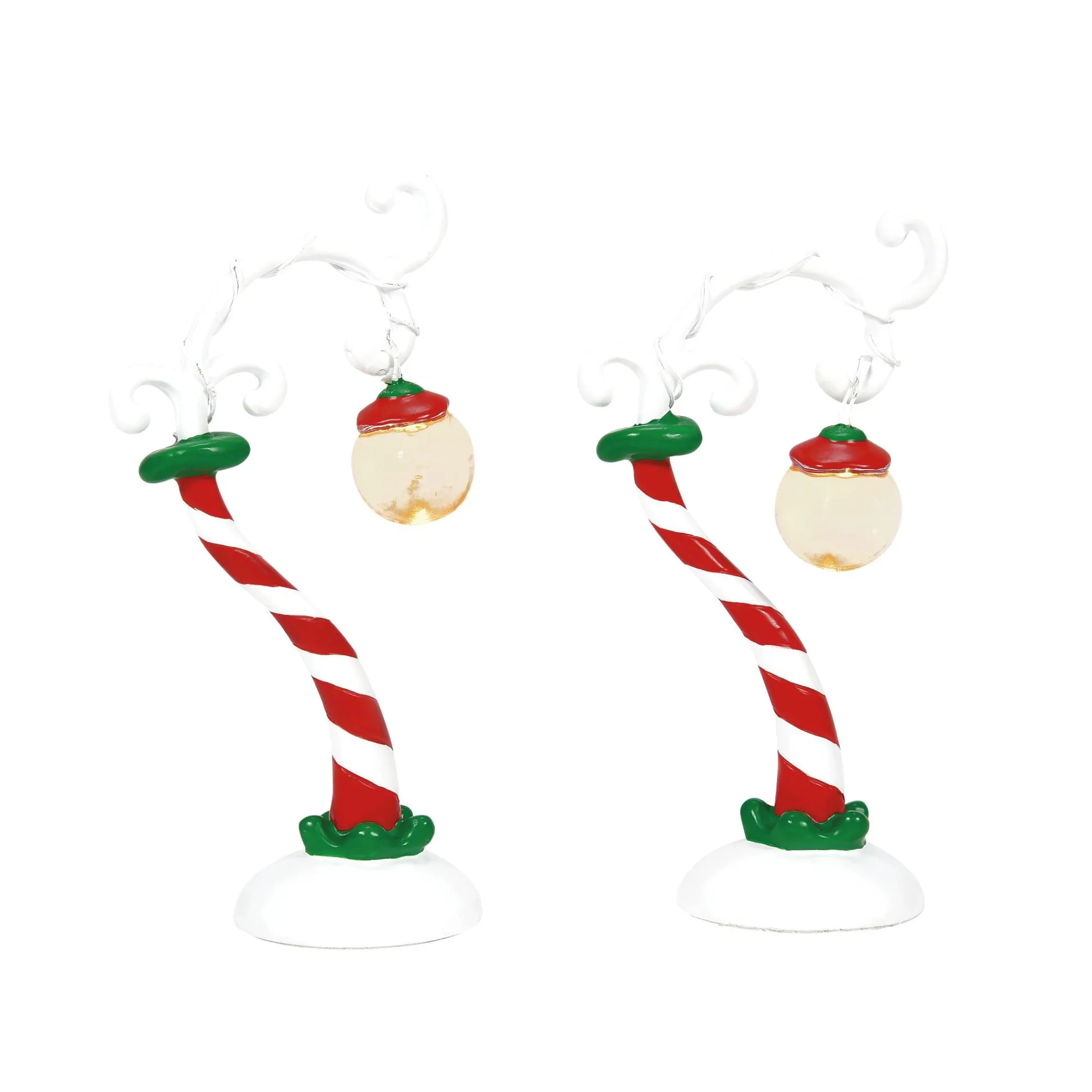 Department 56 Village Parts And Accessories | Grinch Streetlights, st/2