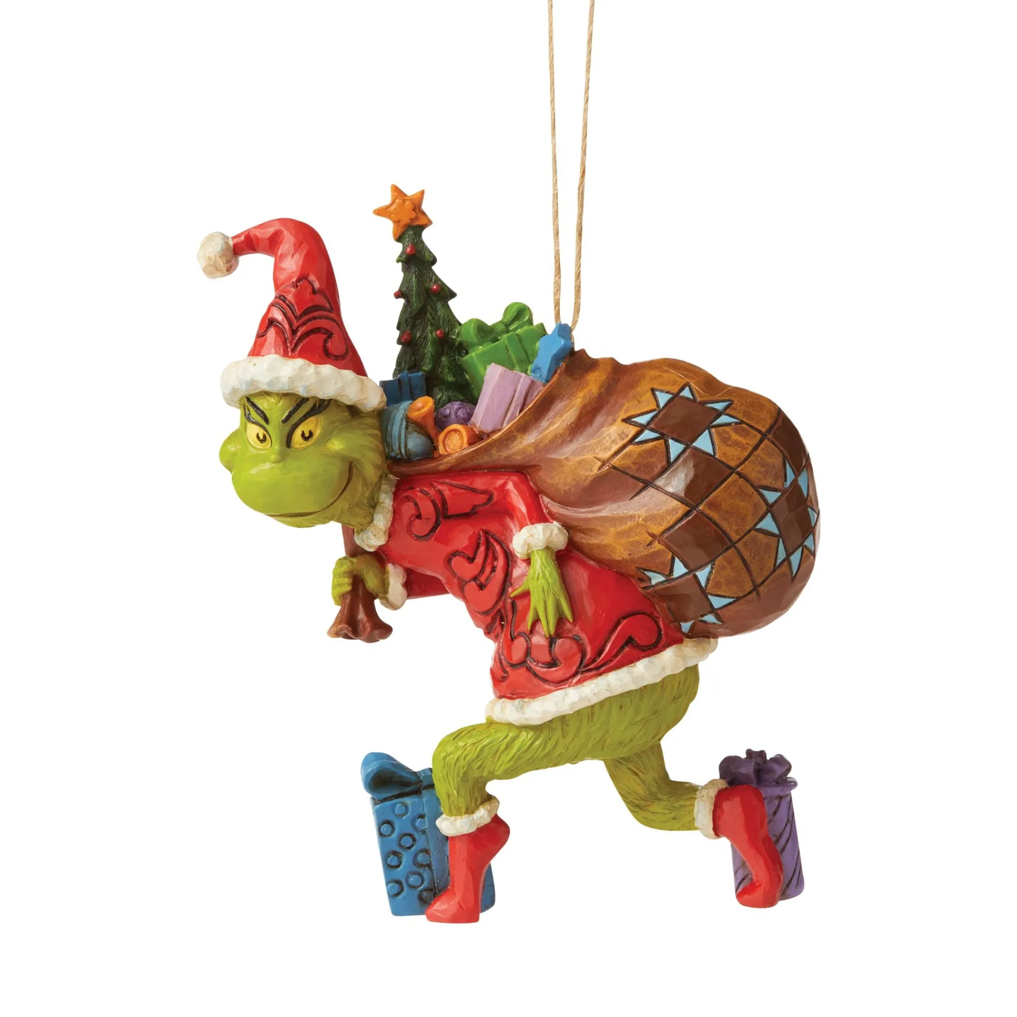 Enesco Gift Ornaments | Santas | Grinch Tiptoeing Ornament