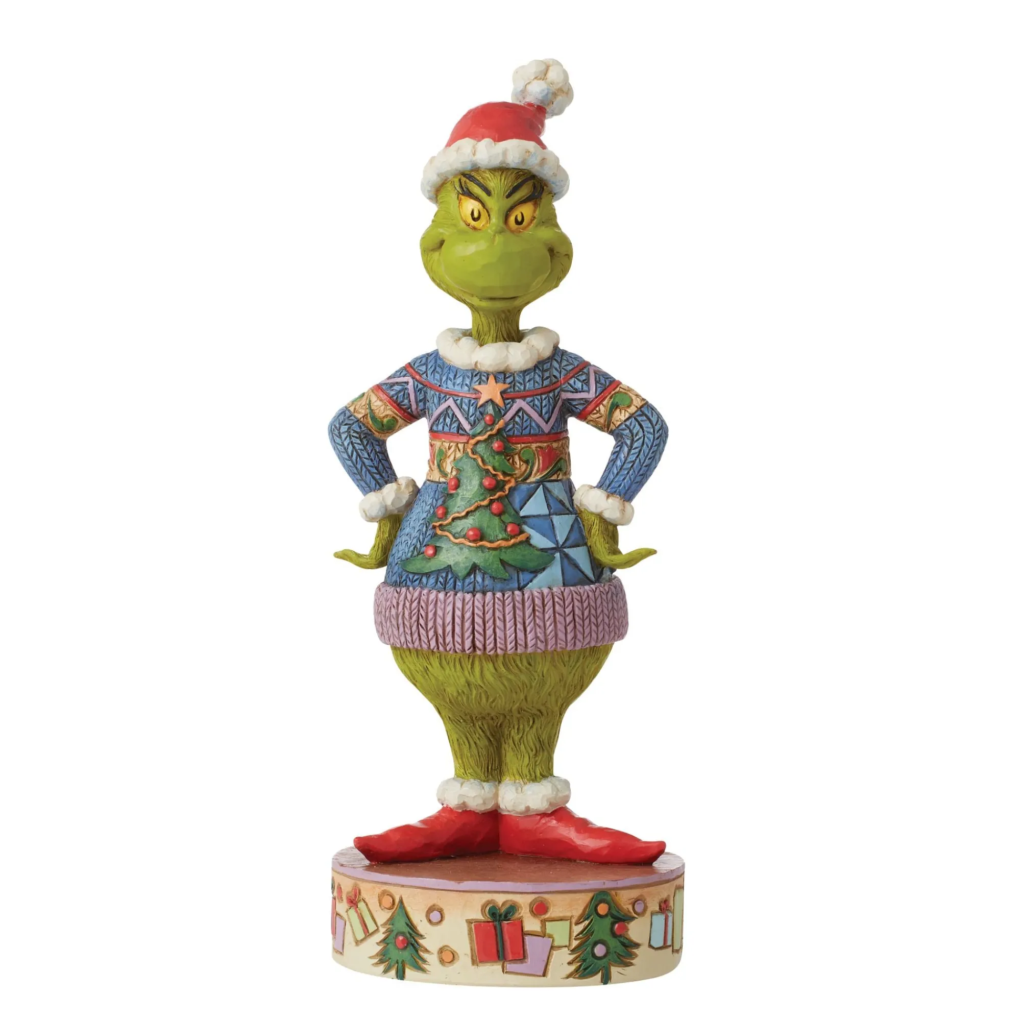 Enesco Gift Figurines | Santas | Grinch Wearing Ugly Sweater