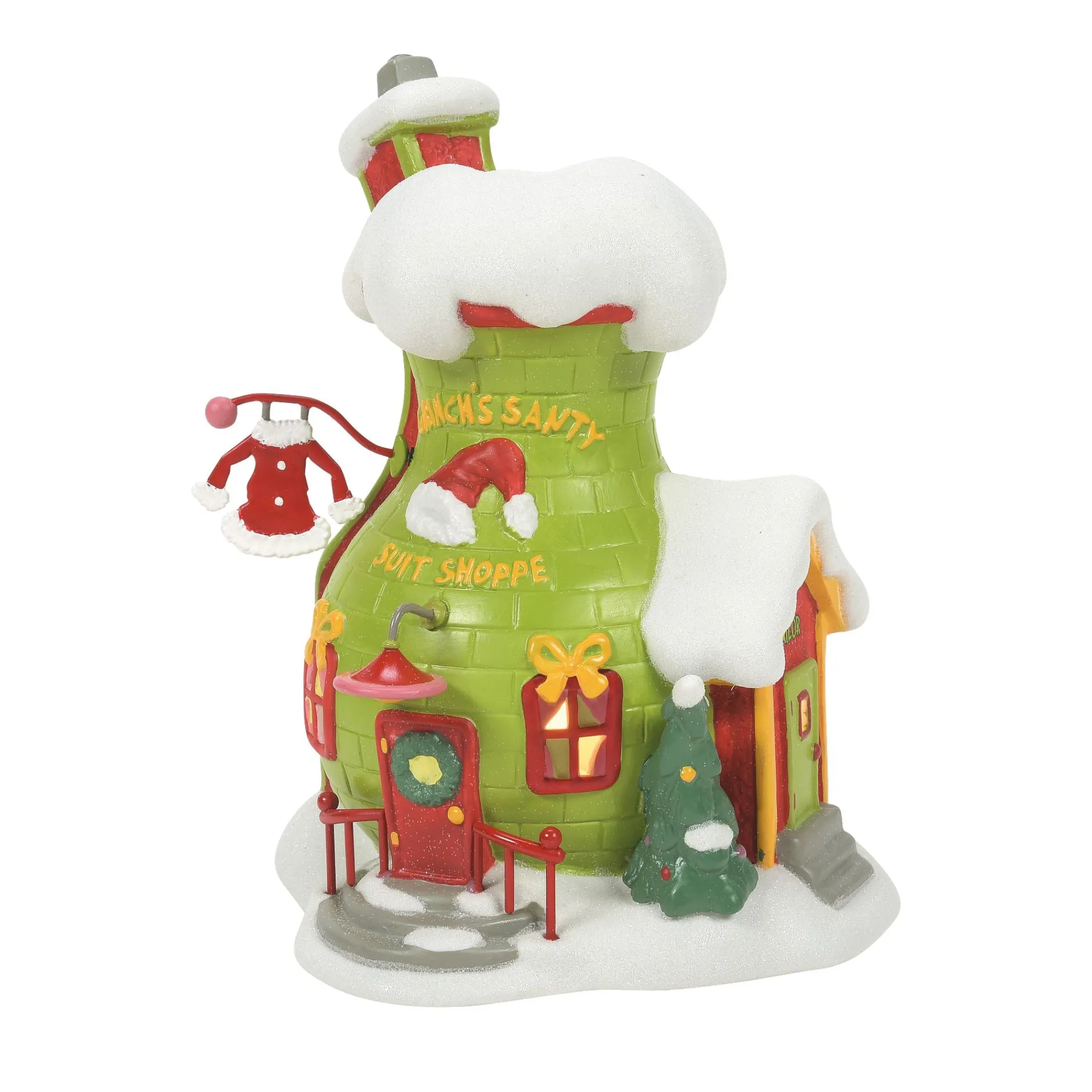 Department 56 Village Lighted Buildings | Grinch's Santy Suit Shoppe