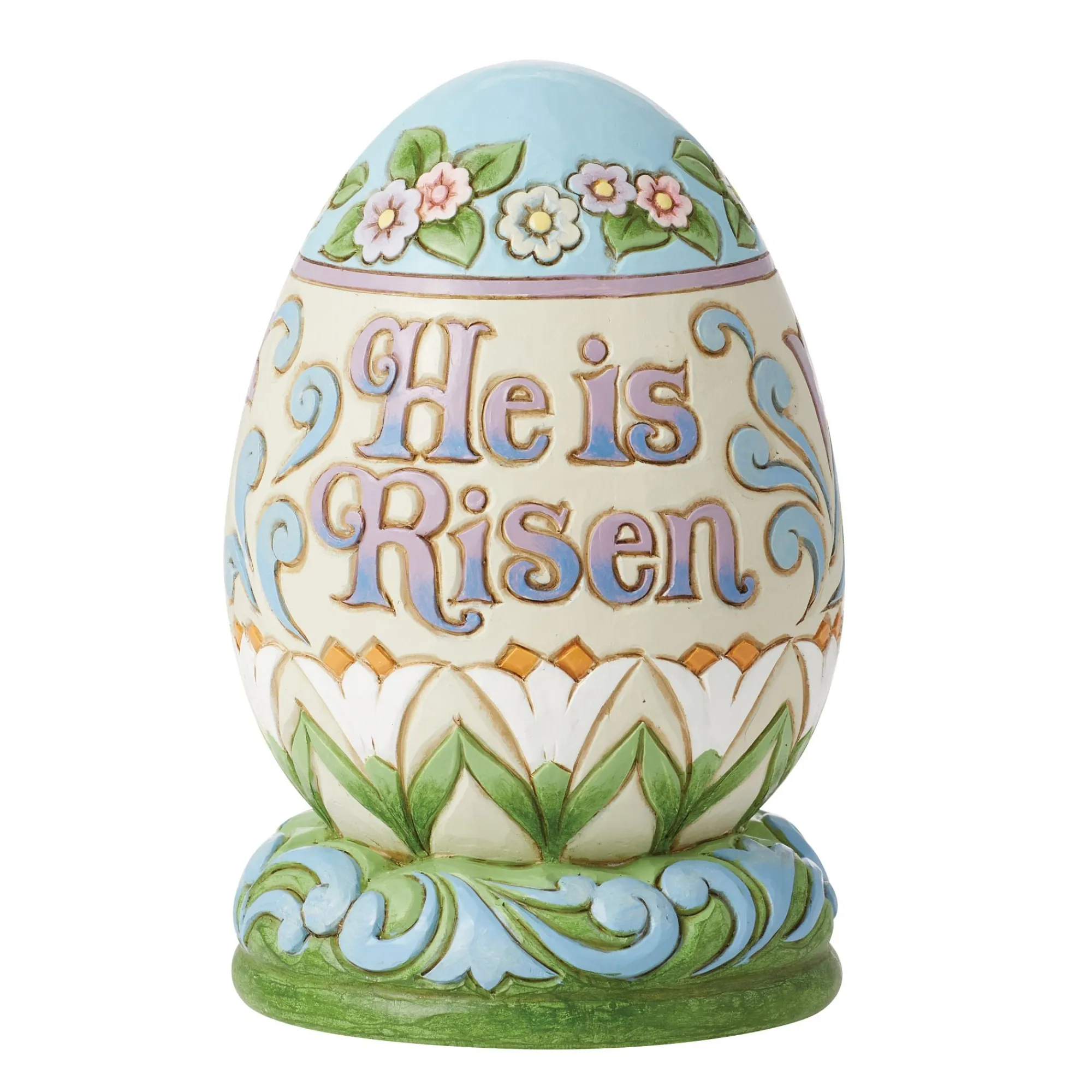 Enesco Gift Figurines | Nativity | He is Risen on Egg Fig