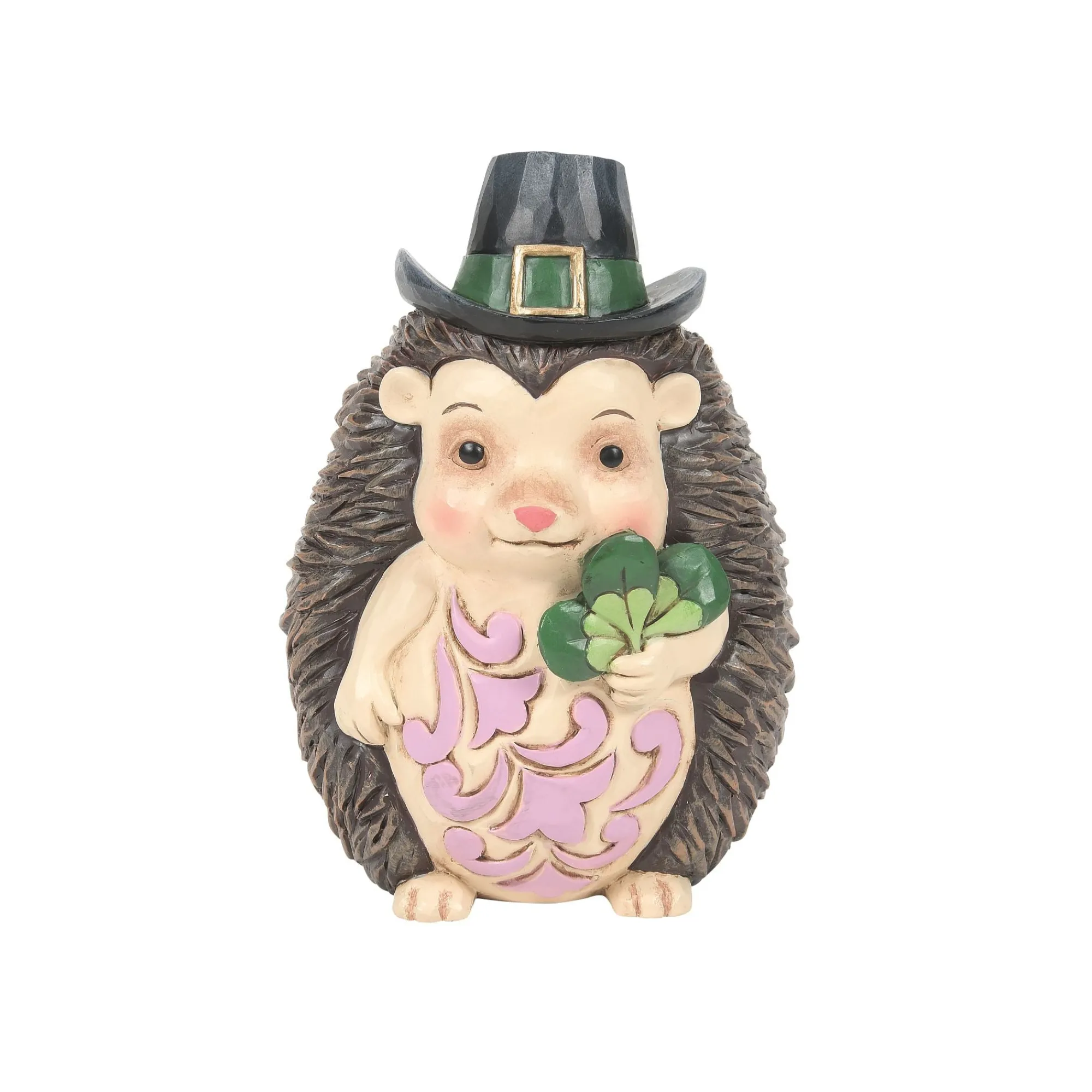 Enesco Gift Figurines | Hedgehog Green Hat and Clover